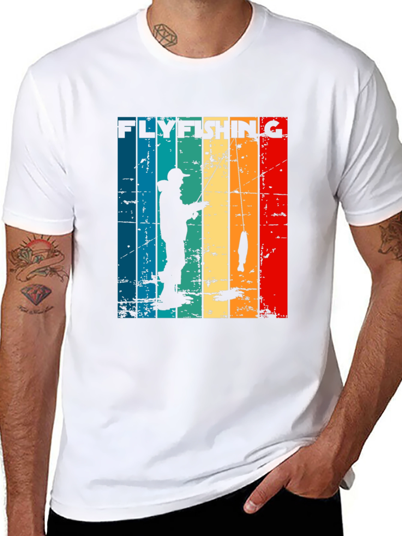 Fly Fishing Retro Graphic T-Shirt