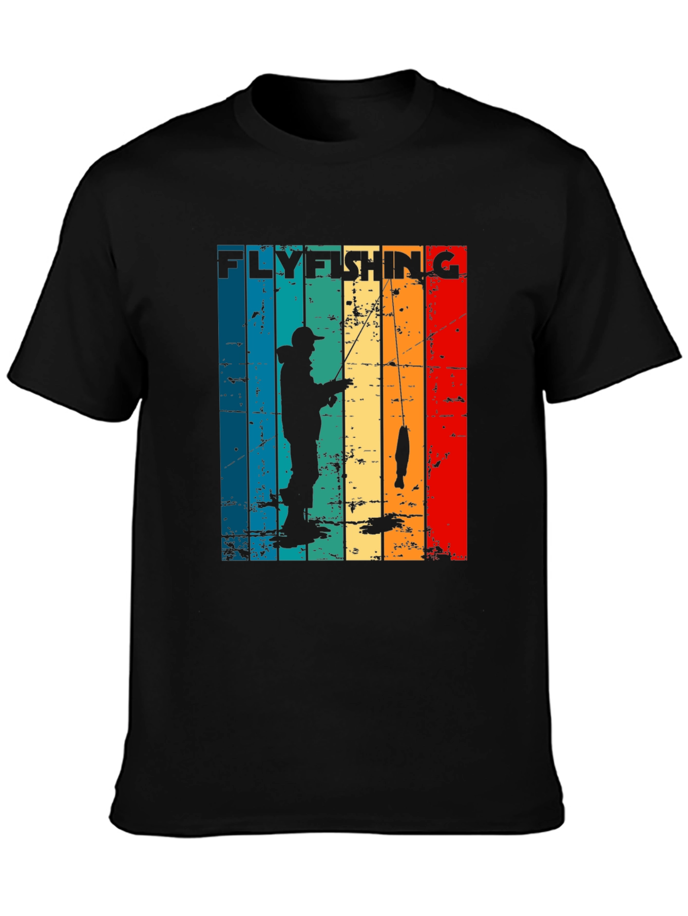 Fly Fishing Retro Graphic T-Shirt