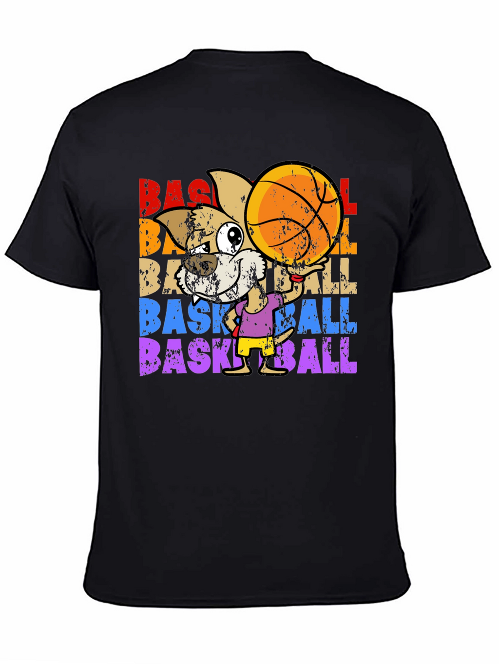 Basketball Dog Graphic T-Shirt