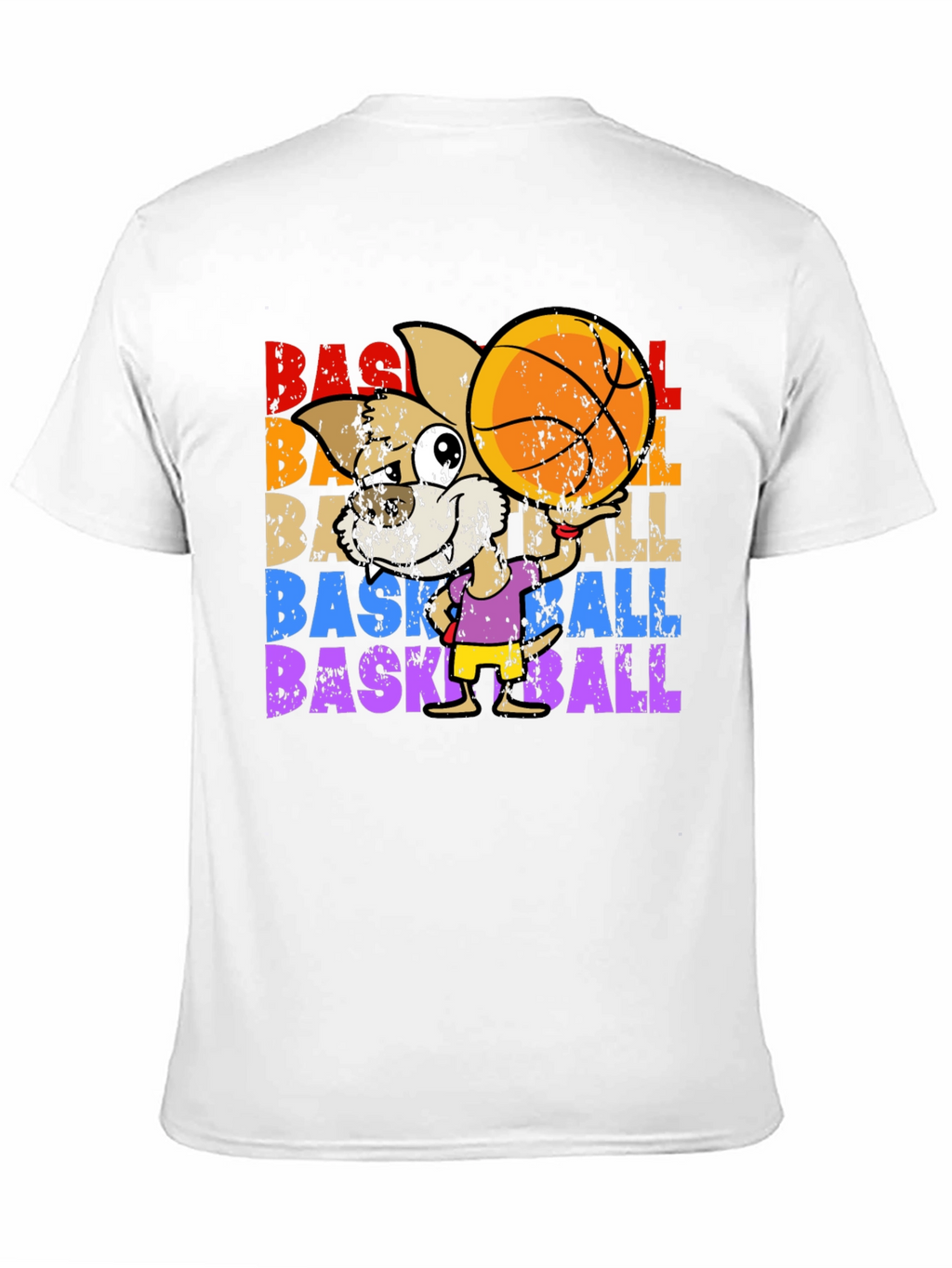 Basketball Dog Graphic T-Shirt
