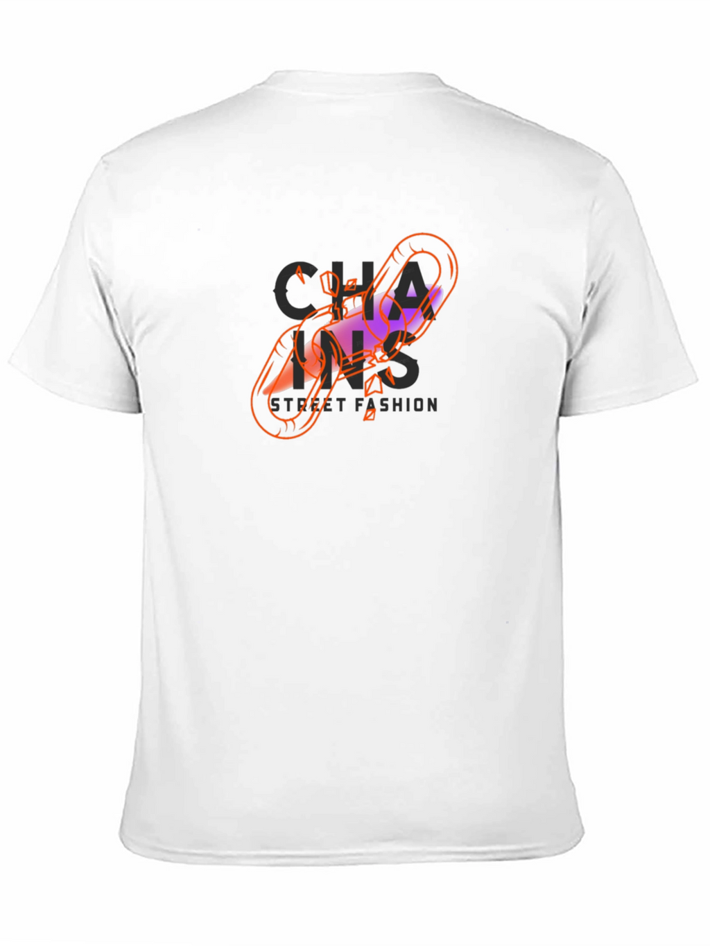 Chains Street Fashion Black Graphic Tee