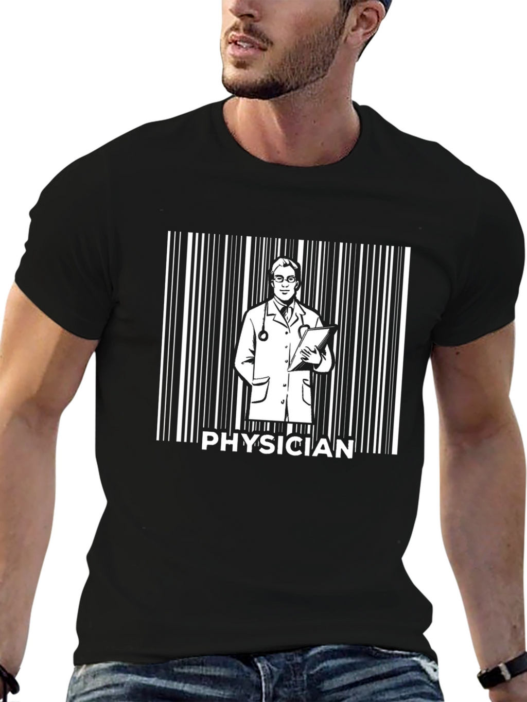 Physician Barcode Graphic Tee - Medical Doctor Shirt