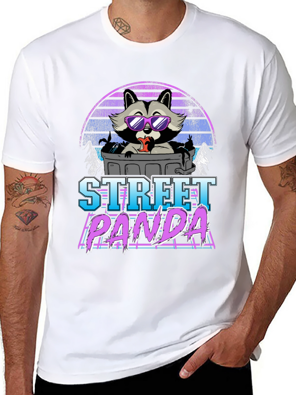 Street Panda Graphic T-Shirt - Retro Style