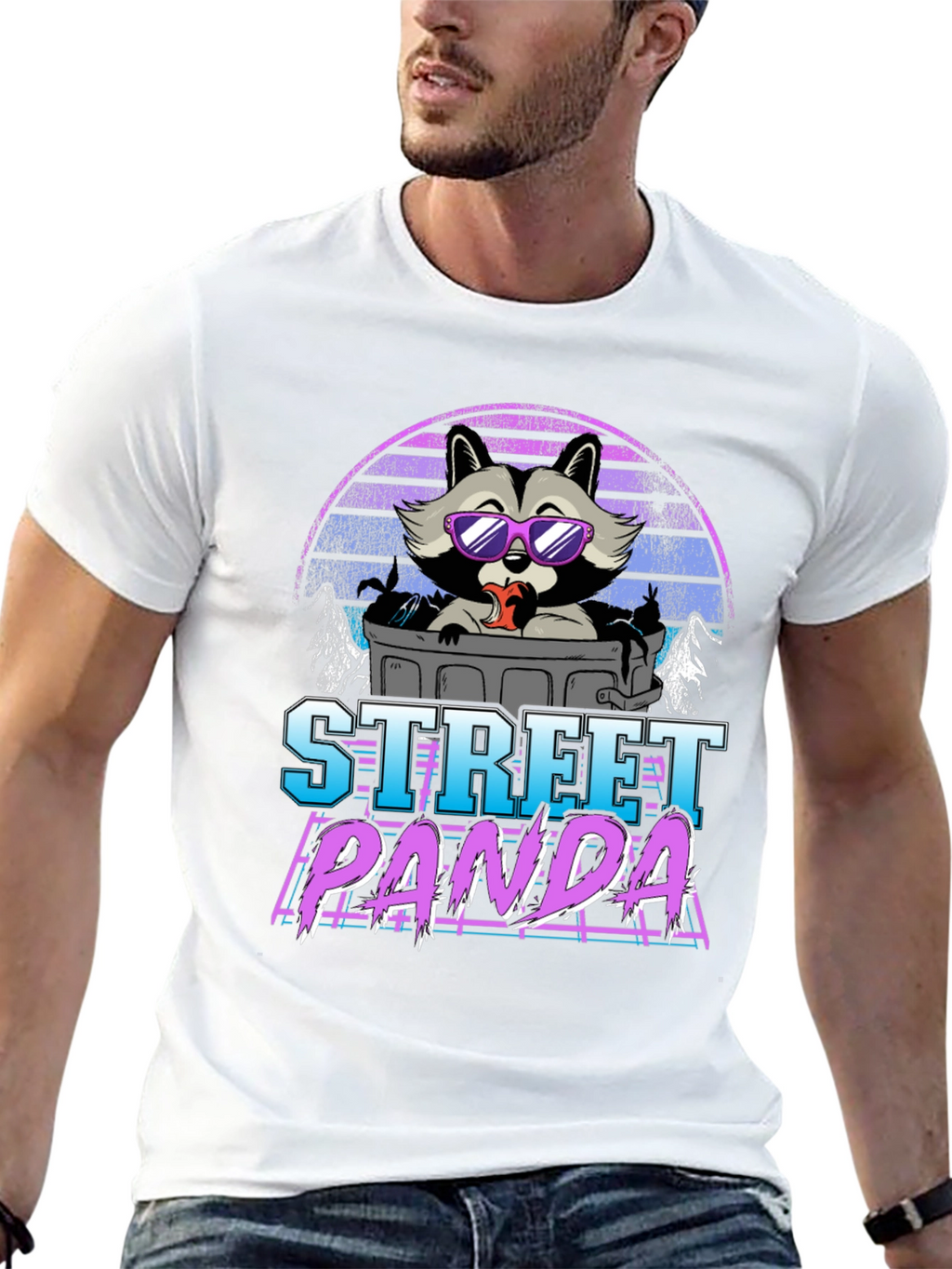Street Panda Graphic T-Shirt - Retro Style