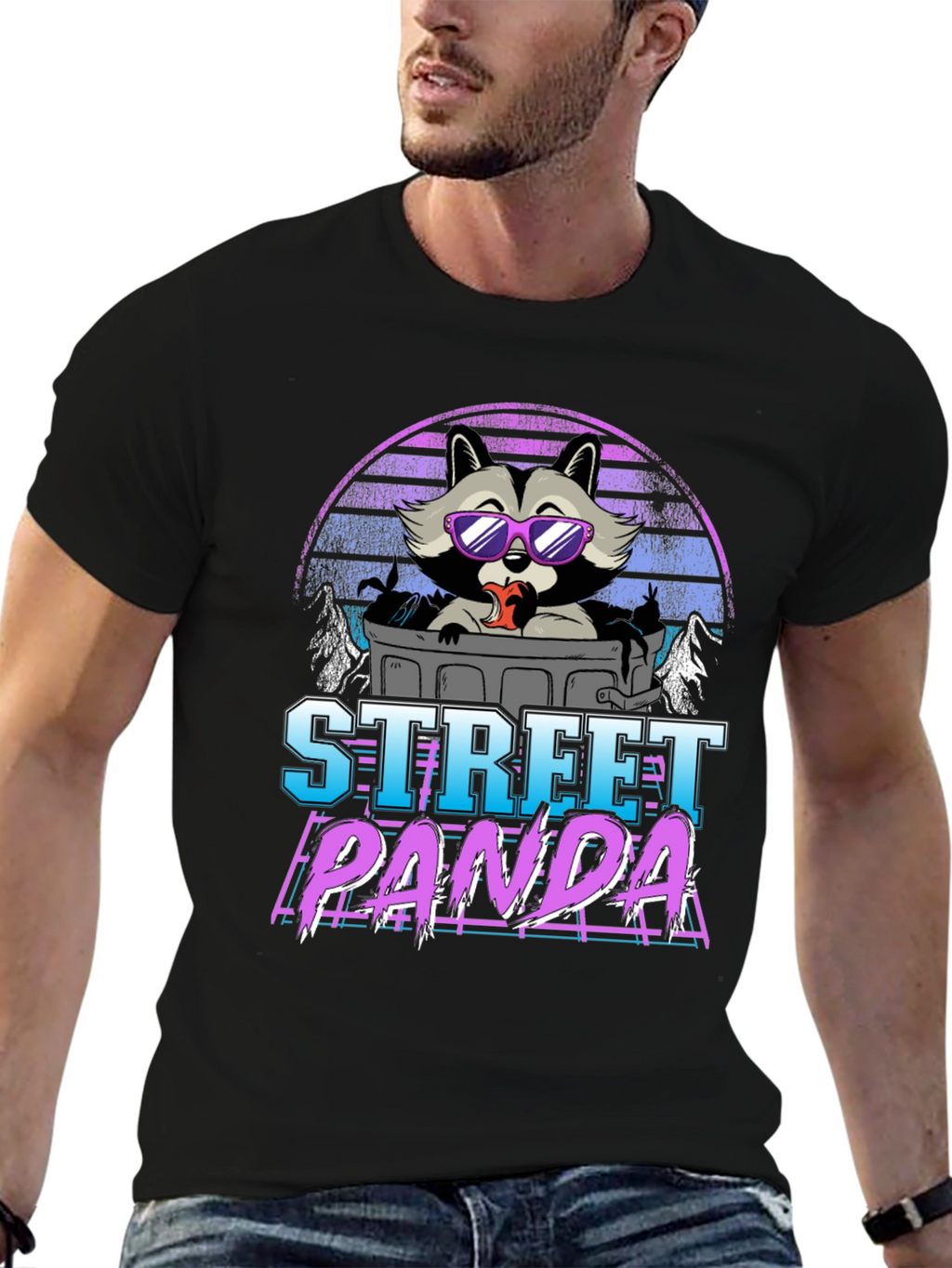 Street Panda Graphic T-Shirt - Retro Style
