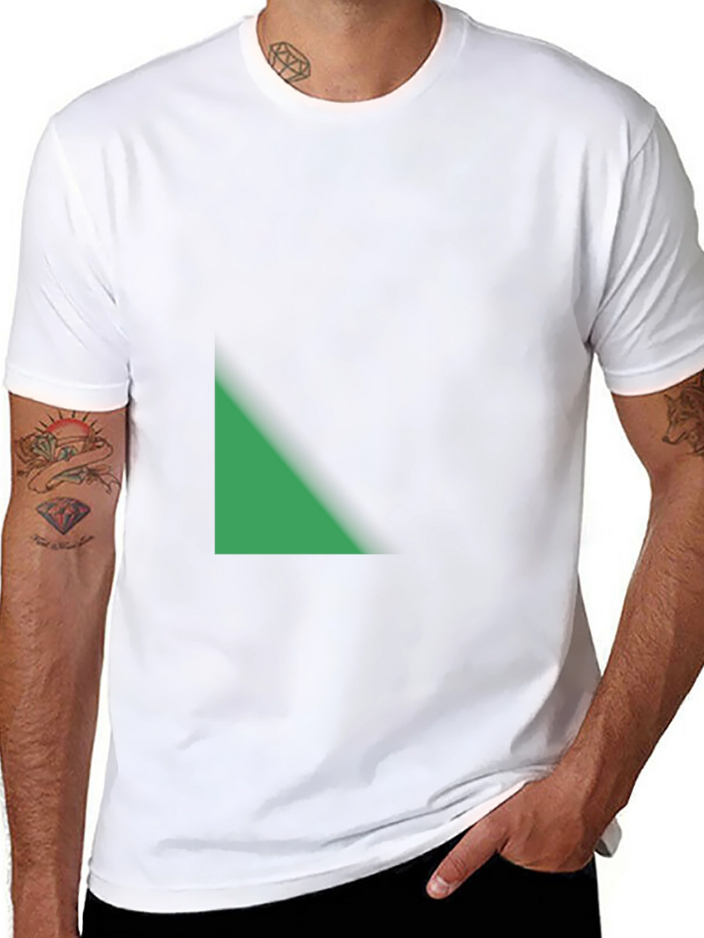 Modern Black T-Shirt with Geometric Design