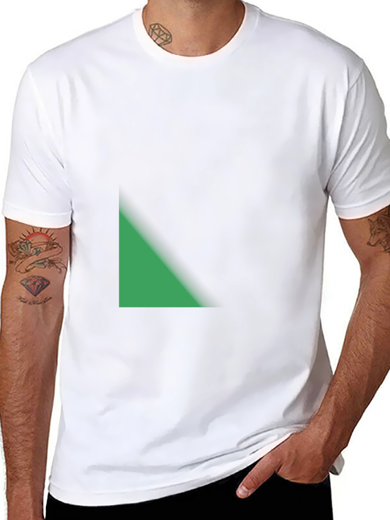 Modern Black T-Shirt with Geometric Design