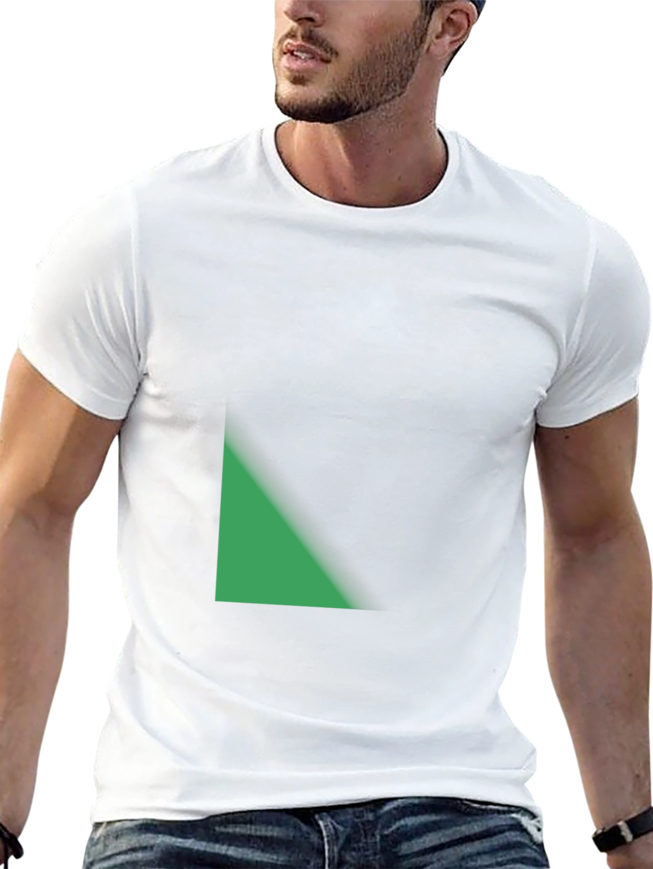 Modern Black T-Shirt with Geometric Design