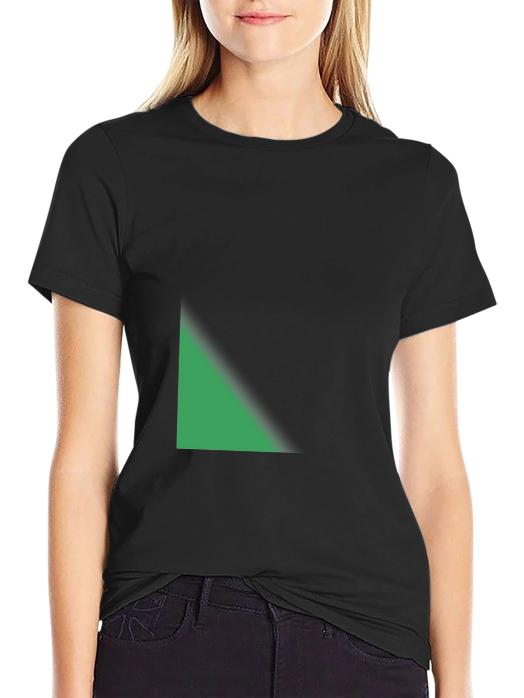 Modern Black T-Shirt with Geometric Design