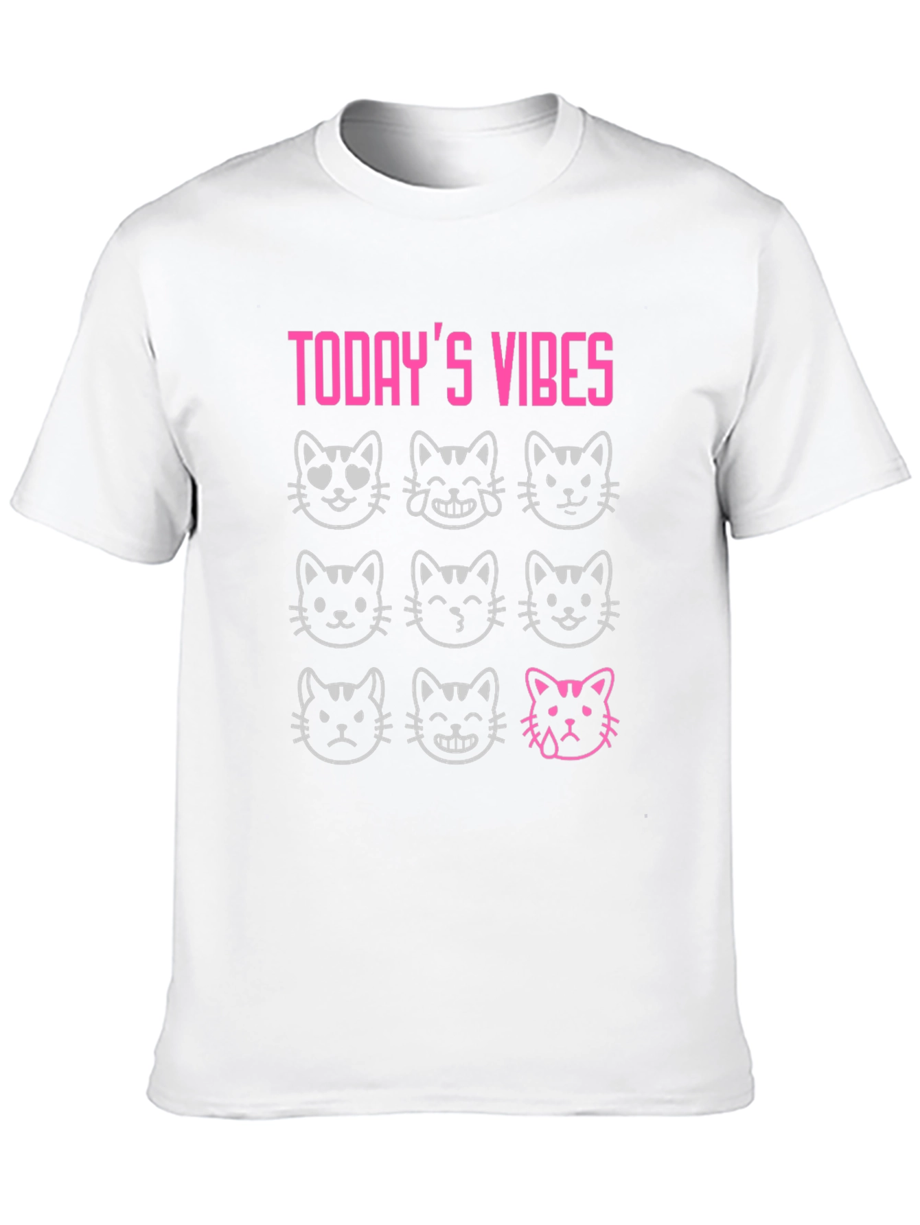 Todays Vibes Cat Emoji T-Shirt