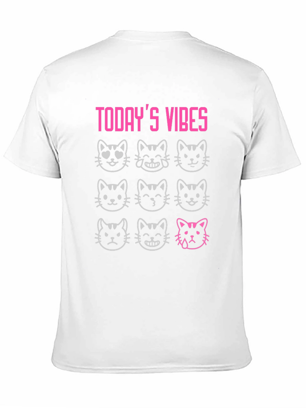 Todays Vibes Cat Emoji T-Shirt