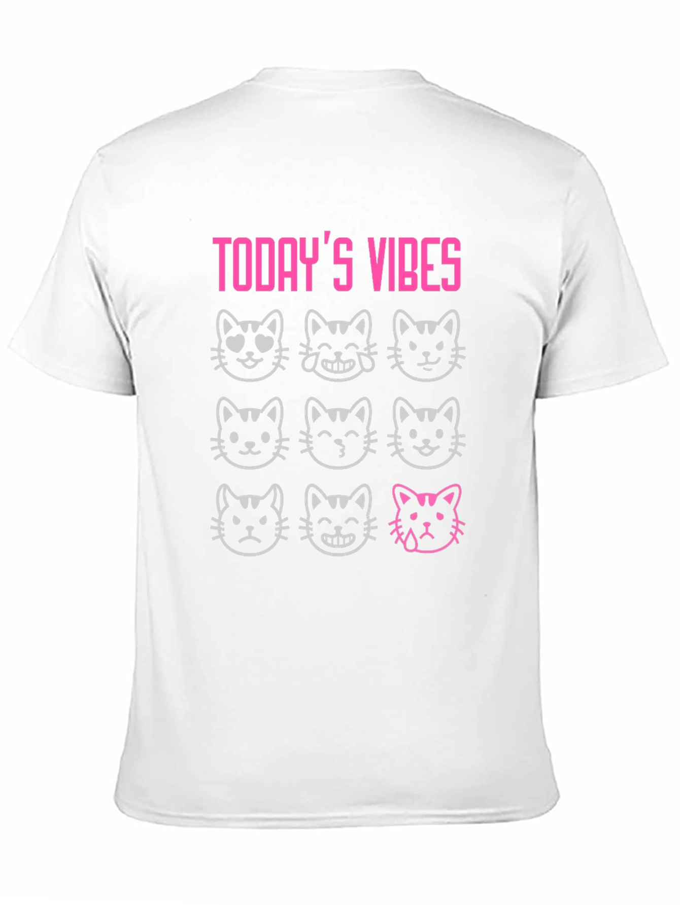 Todays Vibes Cat Emoji T-Shirt
