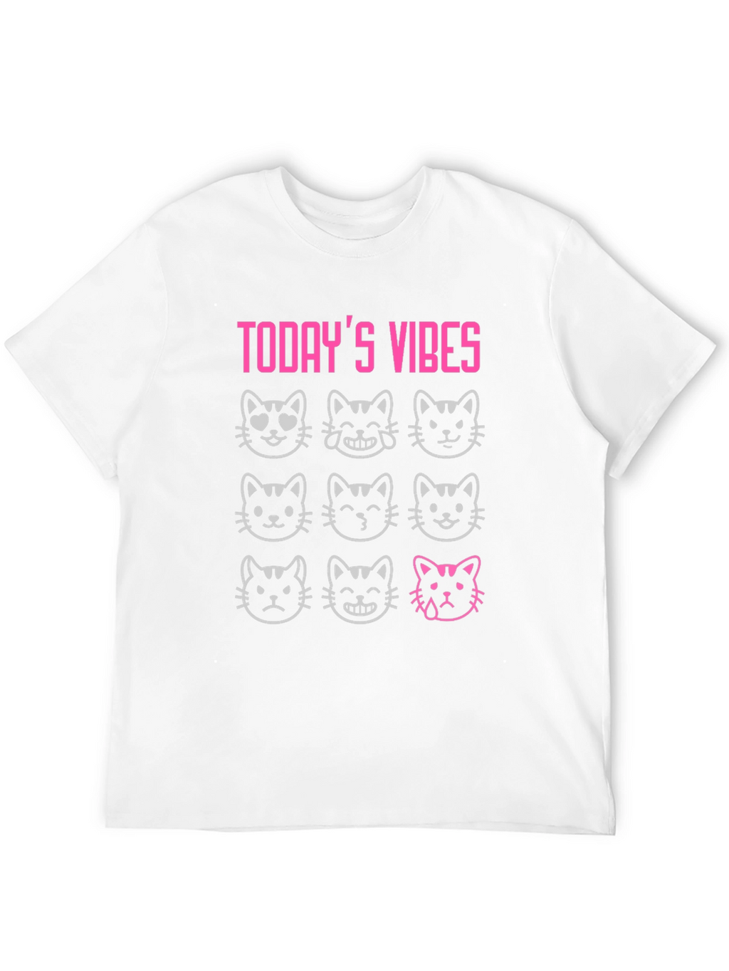 Todays Vibes Cat Emoji T-Shirt