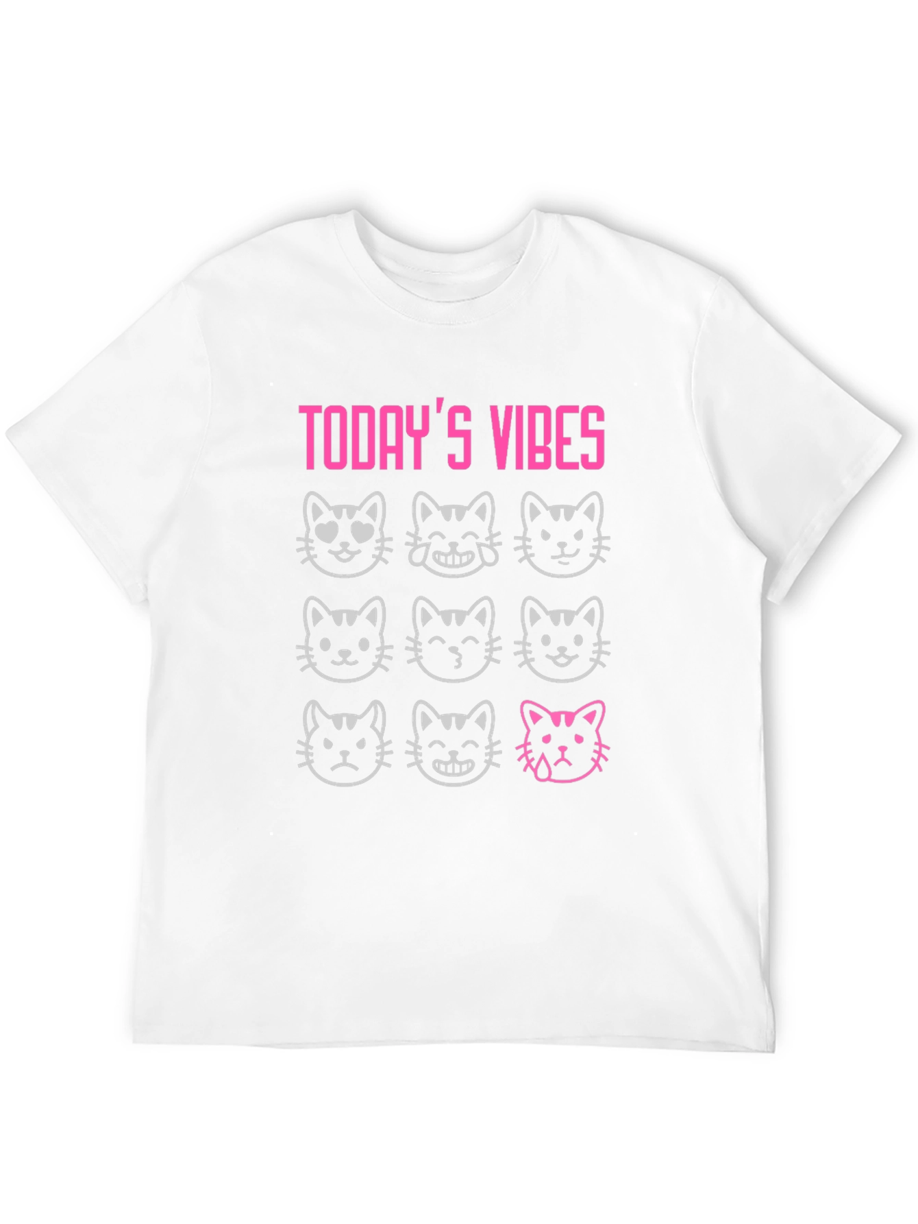 Todays Vibes Cat Emoji T-Shirt