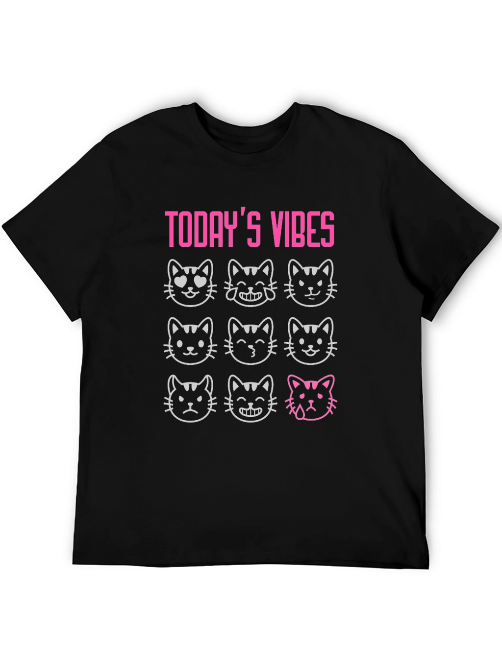 Todays Vibes Cat Emoji T-Shirt