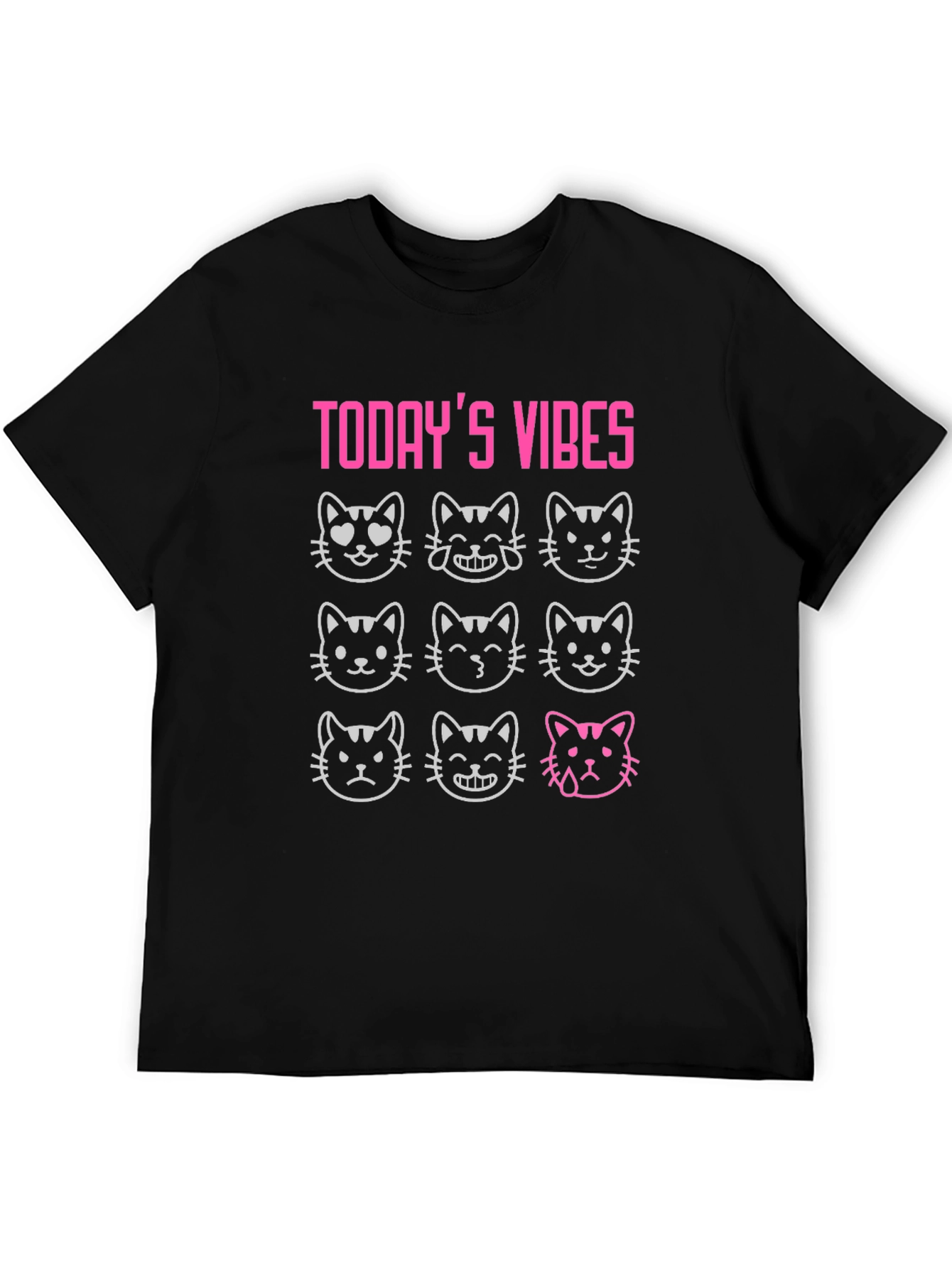 Todays Vibes Cat Emoji T-Shirt