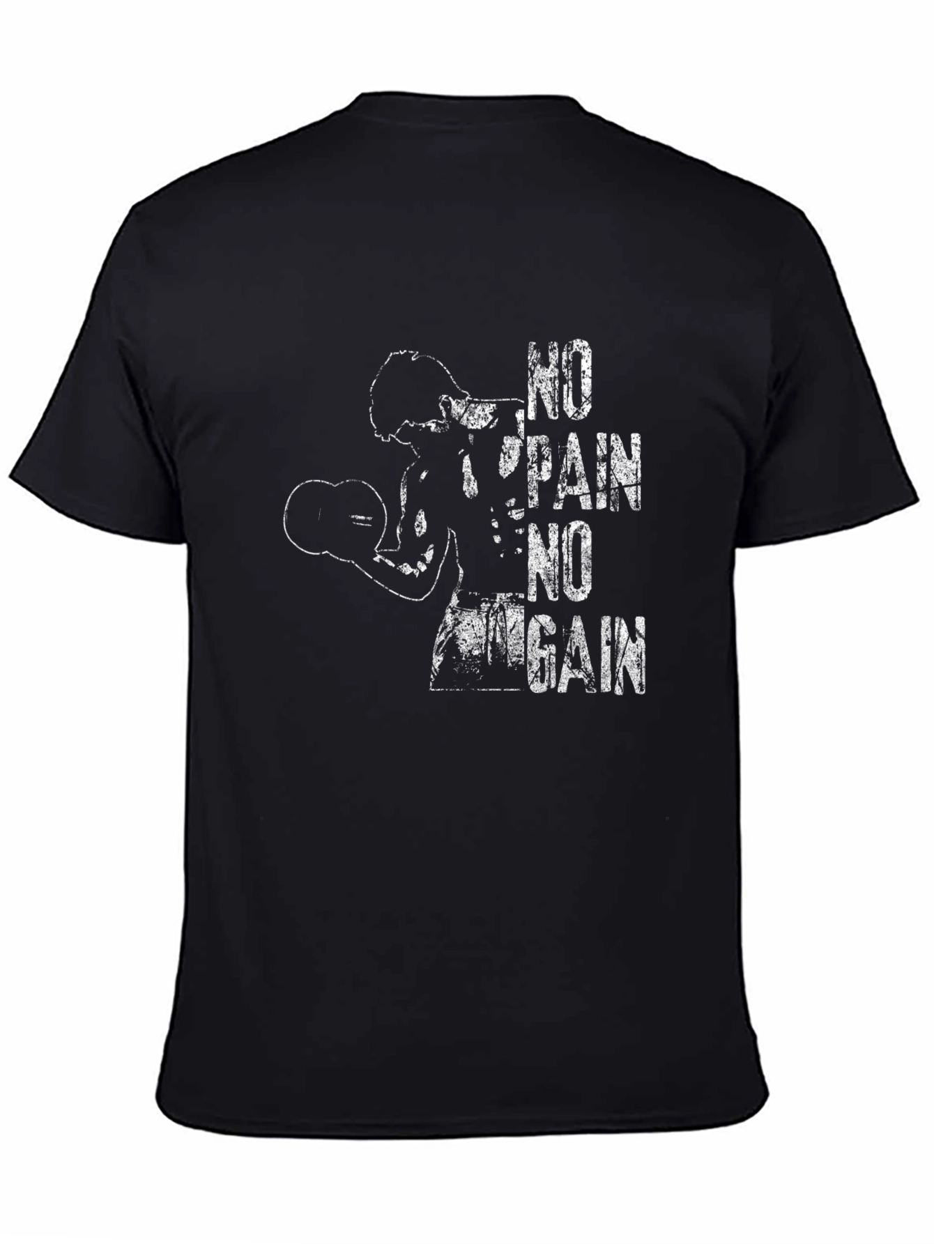 No Pain No Gain Graphic Tee - Black