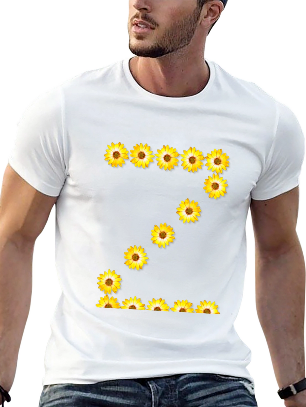 Sunflower Letter Z Black T-Shirt