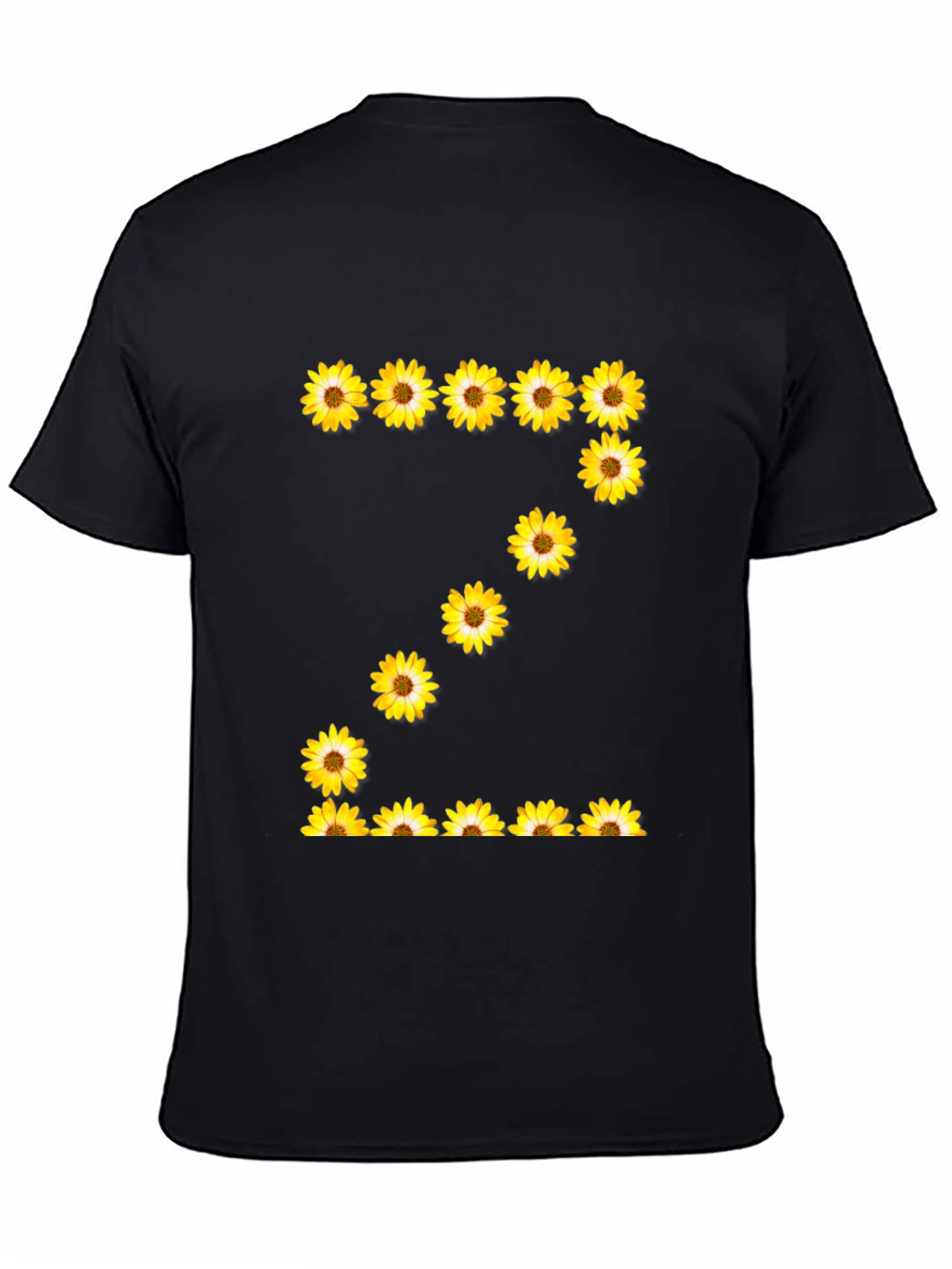 Sunflower Letter Z Black T-Shirt