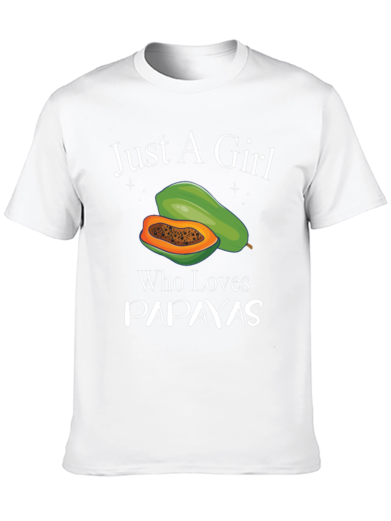 Just A Girl Who Loves Papayas Black T-Shirt