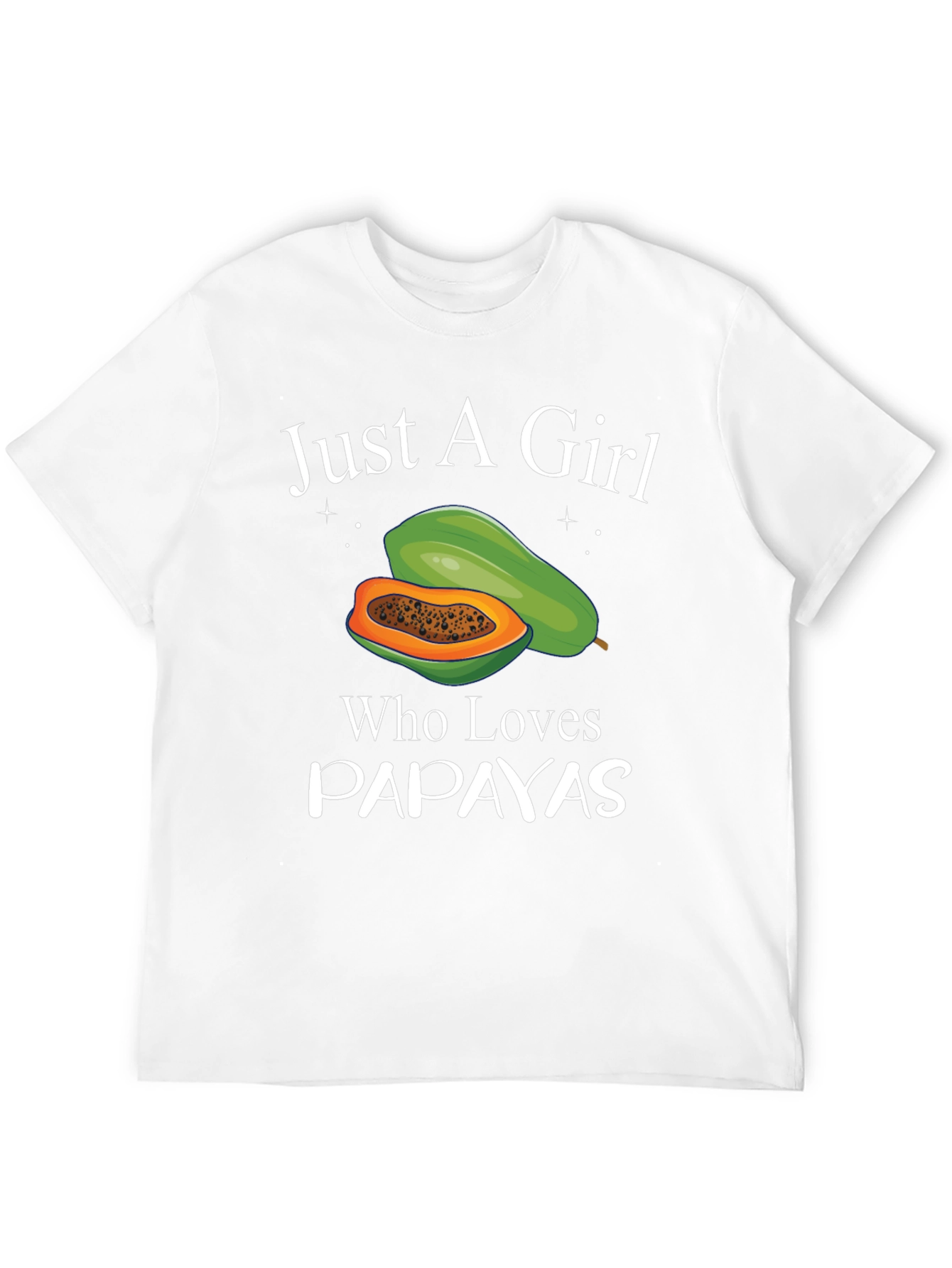 Just A Girl Who Loves Papayas Black T-Shirt