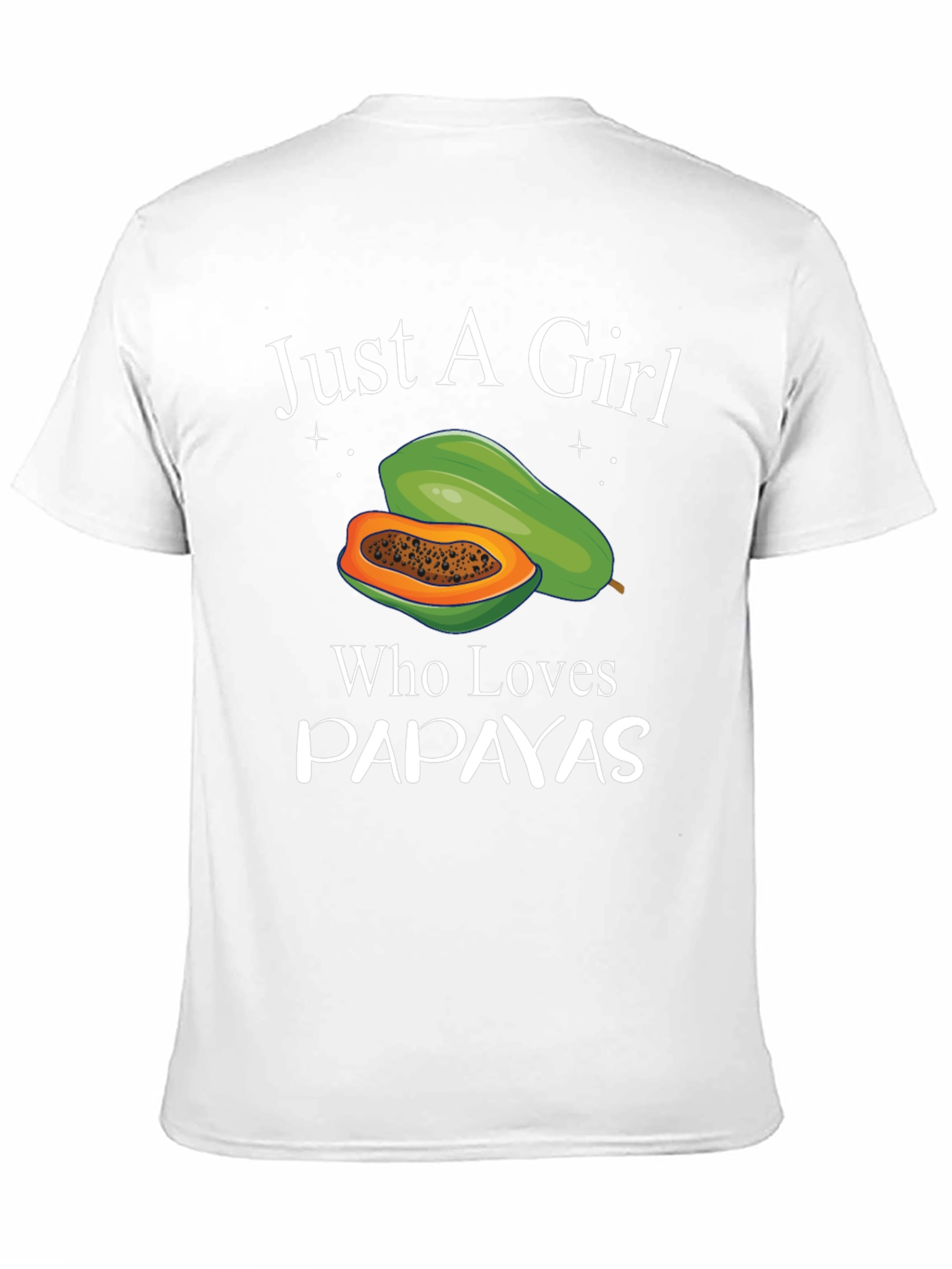Just A Girl Who Loves Papayas Black T-Shirt