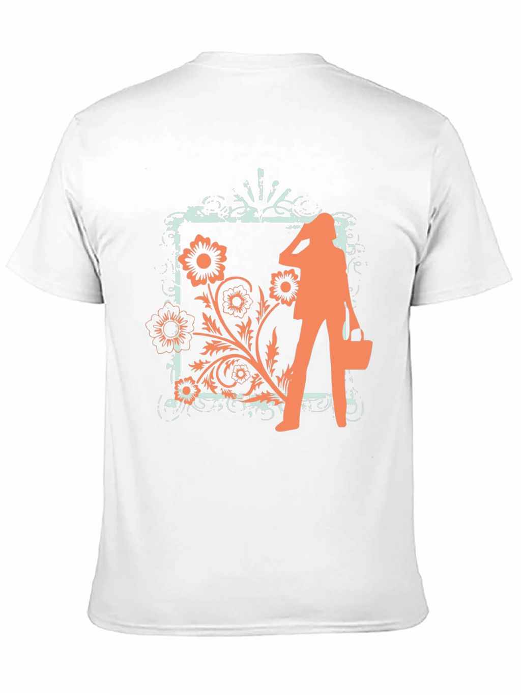 Trendy Black Tee with Fashion Floral Graphic