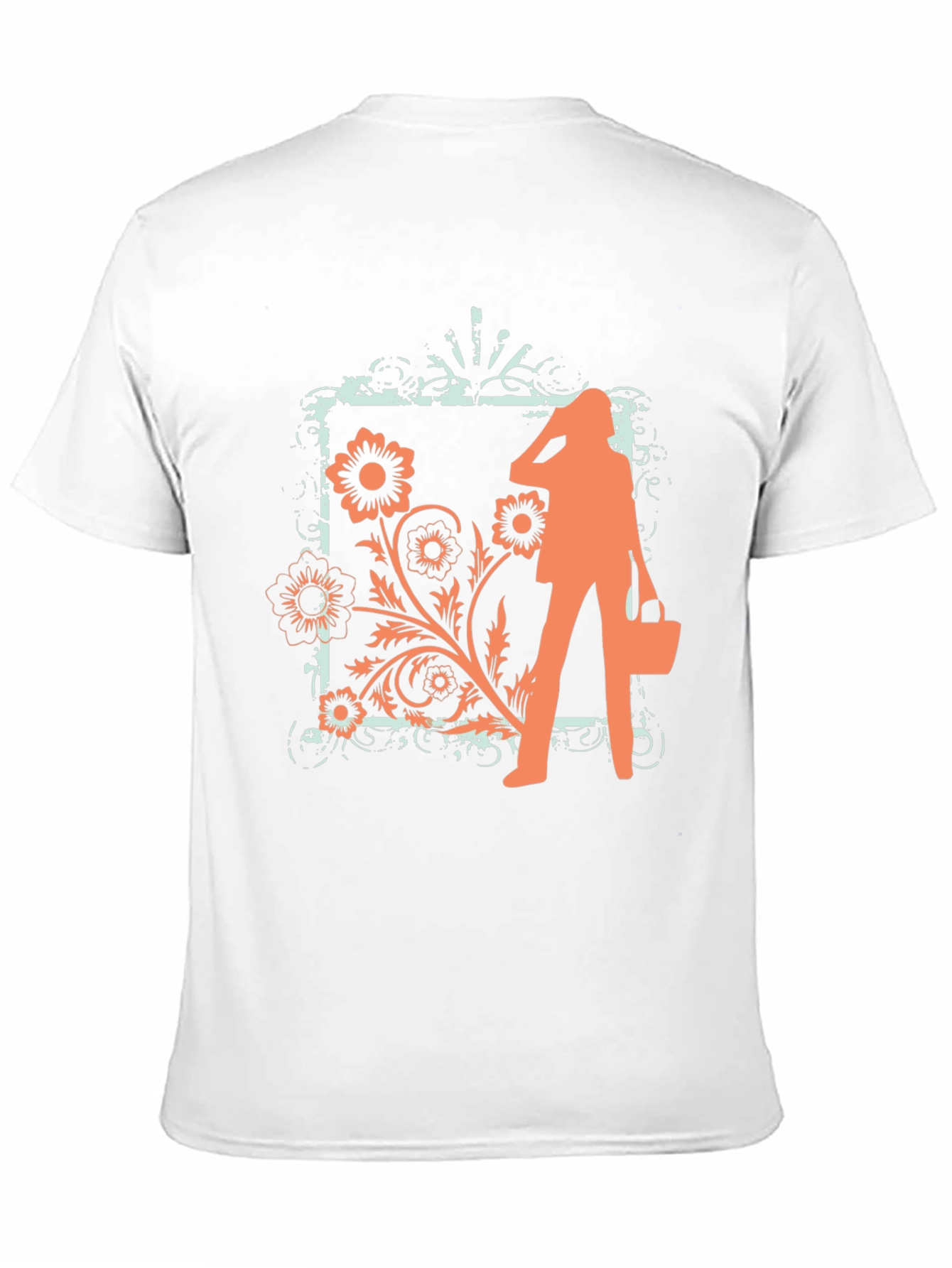 Trendy Black Tee with Fashion Floral Graphic