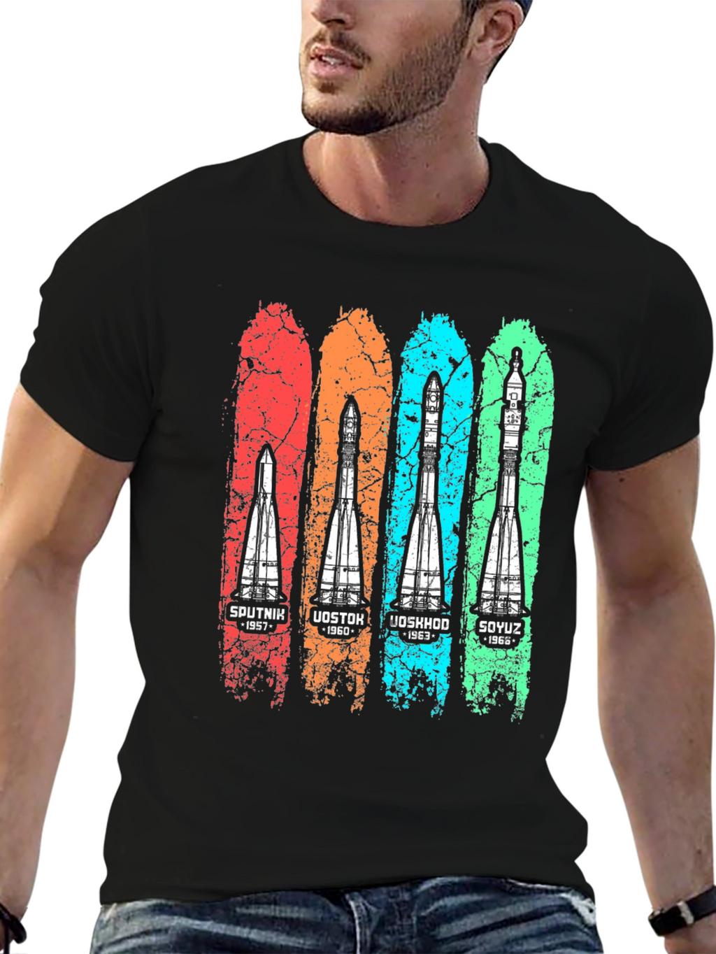 Retro Rocket History T-Shirt