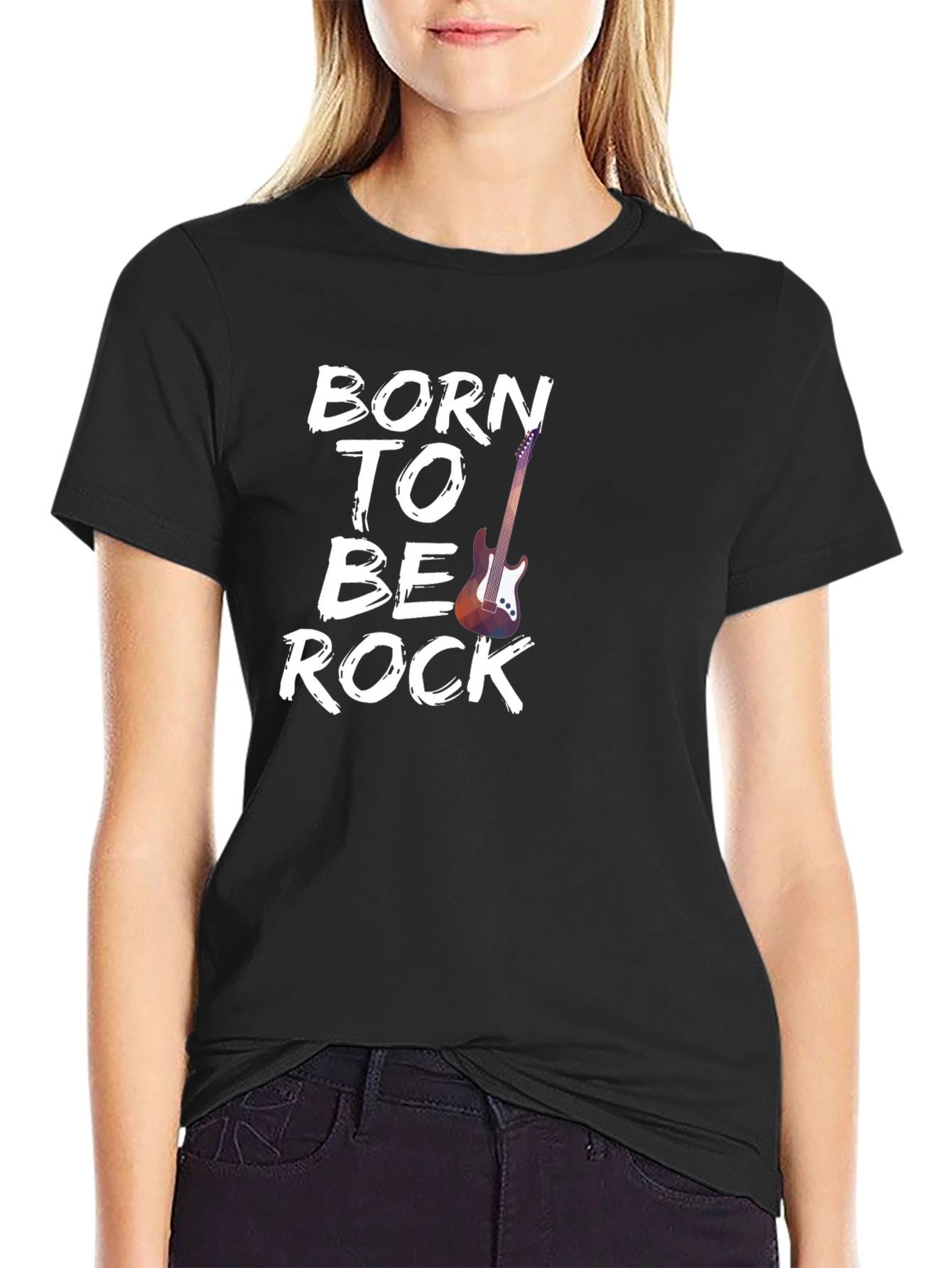 Born To Be Rock Graphic Tee - Black