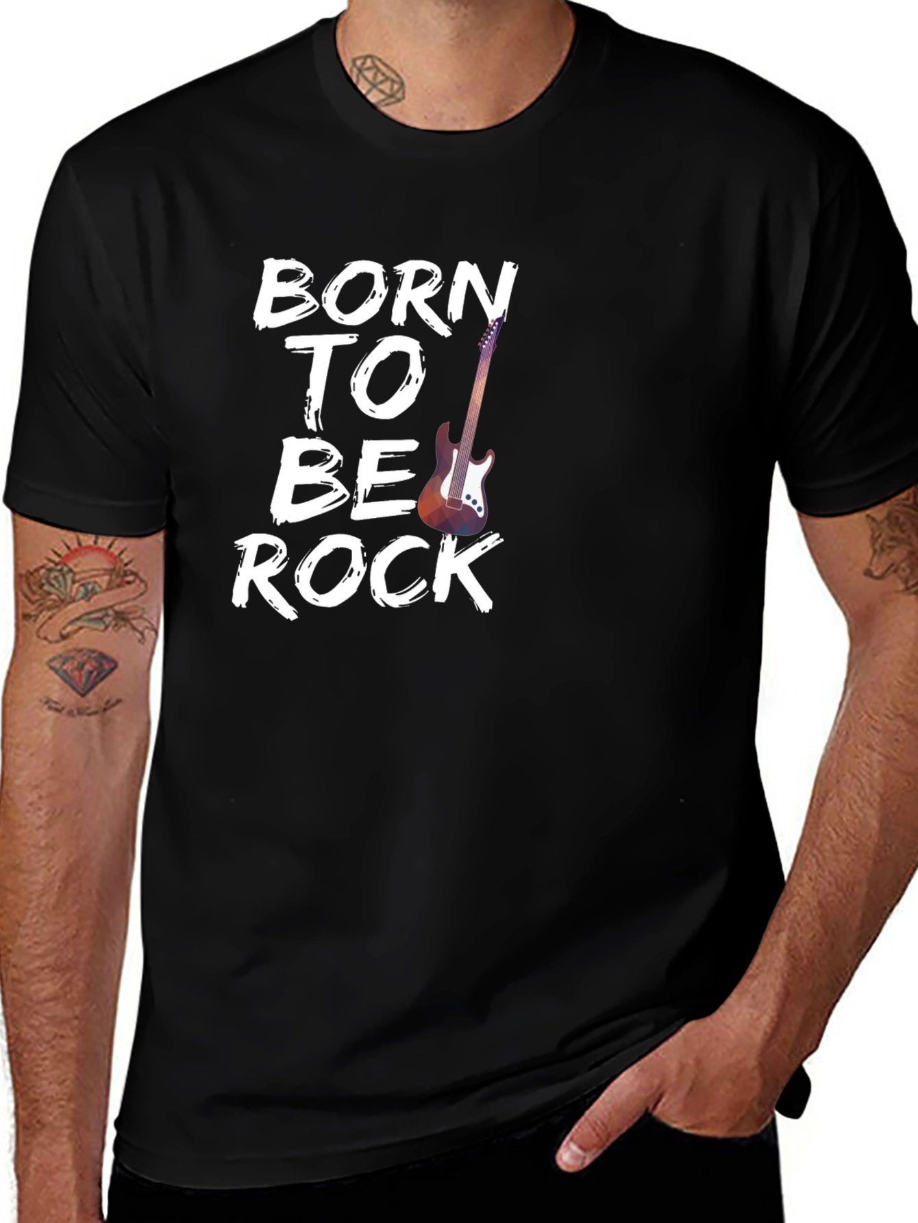 Born To Be Rock Graphic Tee - Black