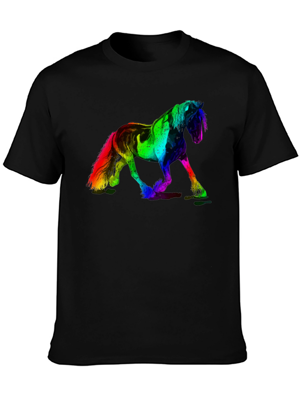 Rainbow Horse Graphic T-Shirt