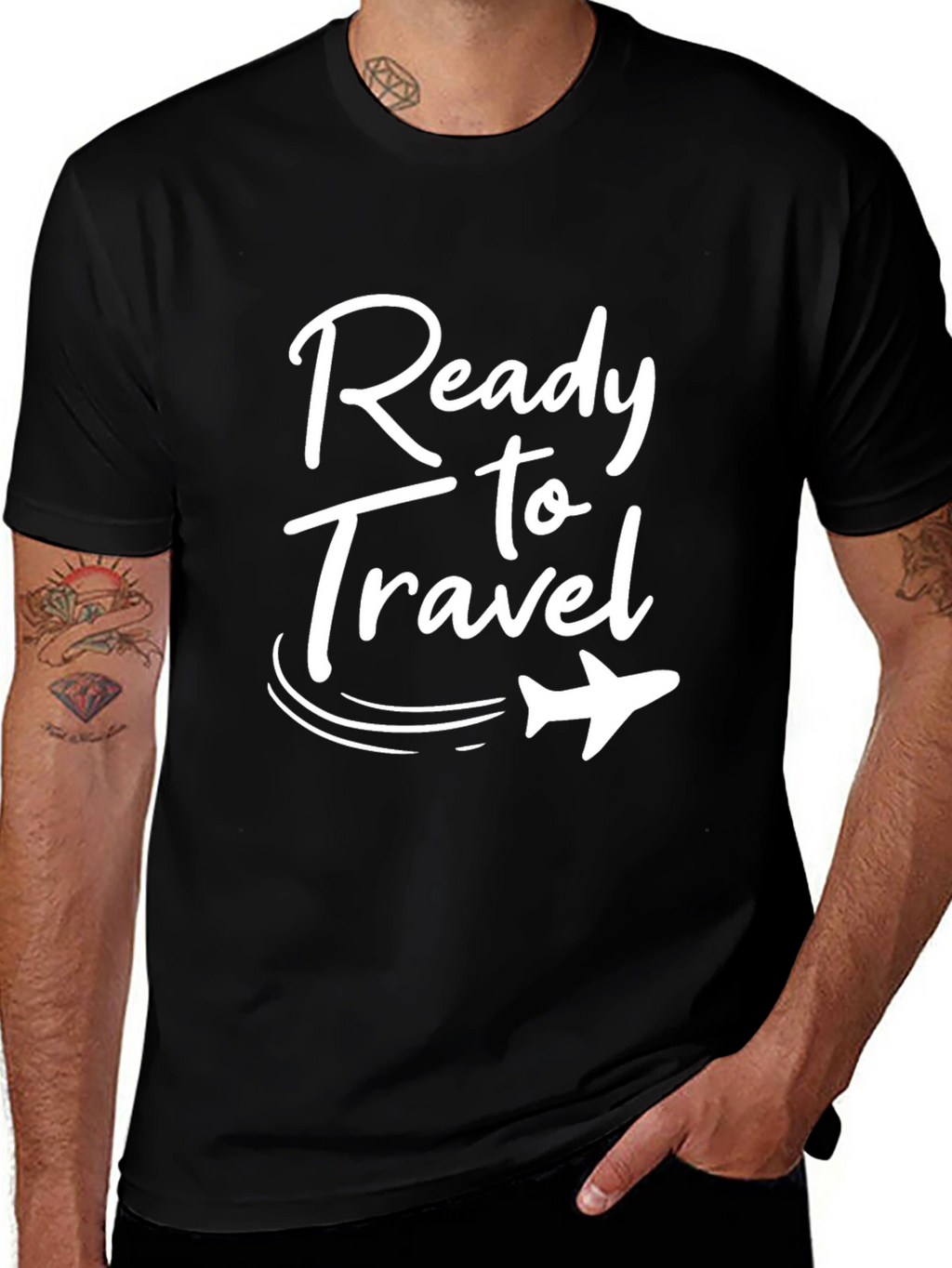 Ready to Travel Graphic Tee - Black