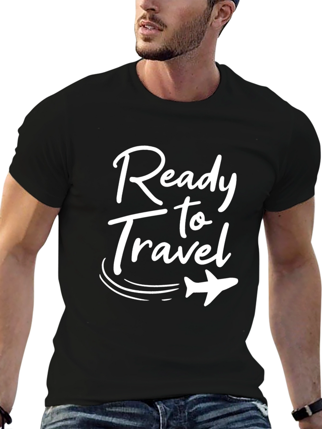 Ready to Travel Graphic Tee - Black