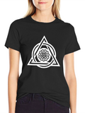 Occult Symbol Graphic Black T-Shirt