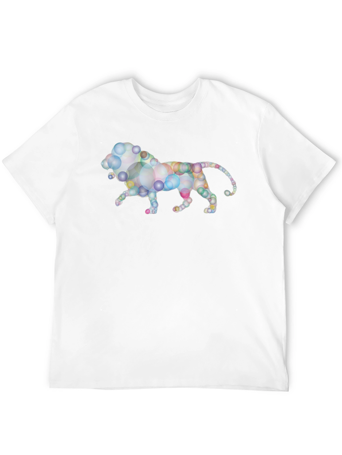 Abstract Lion Graphic Black T-Shirt