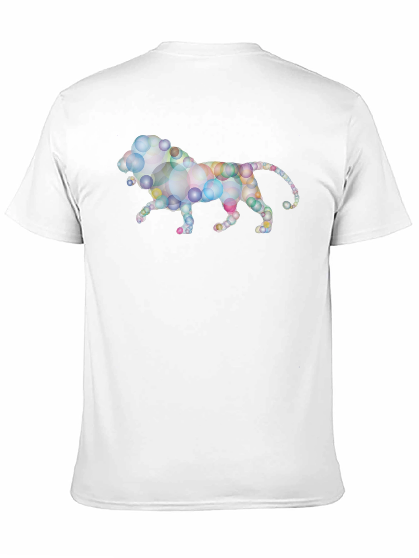Abstract Lion Graphic Black T-Shirt