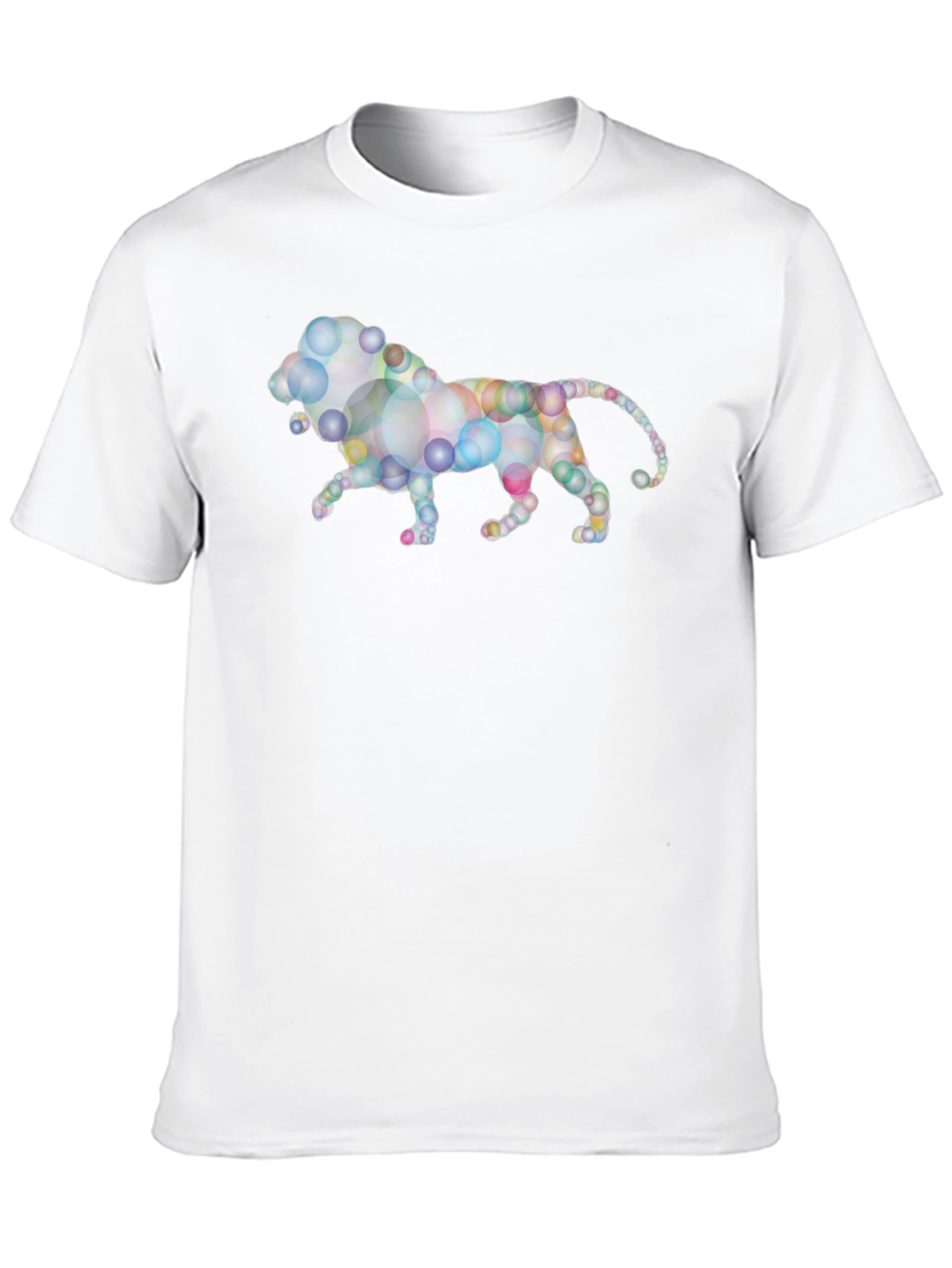 Abstract Lion Graphic Black T-Shirt