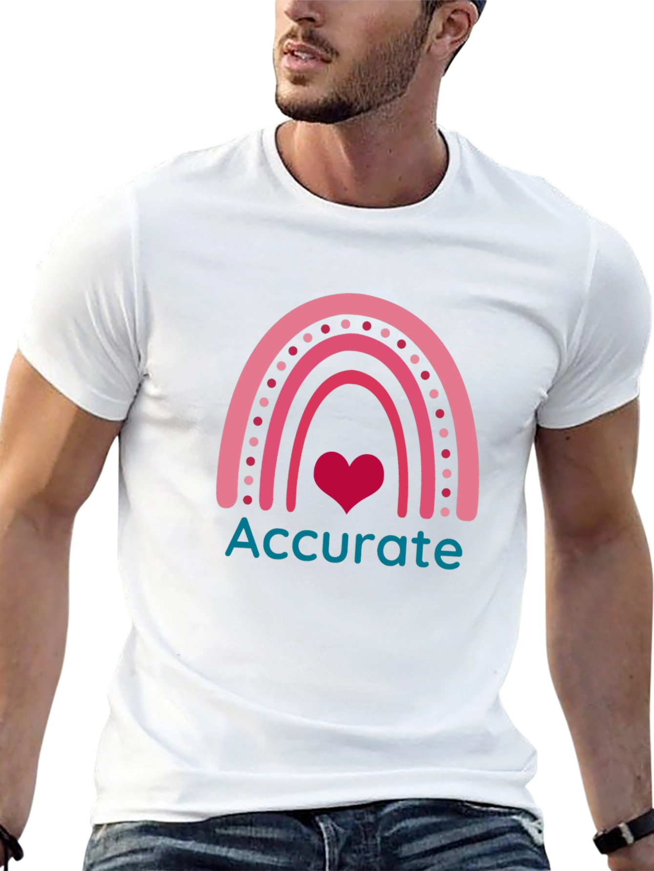 Accurate Rainbow Heart T-Shirt