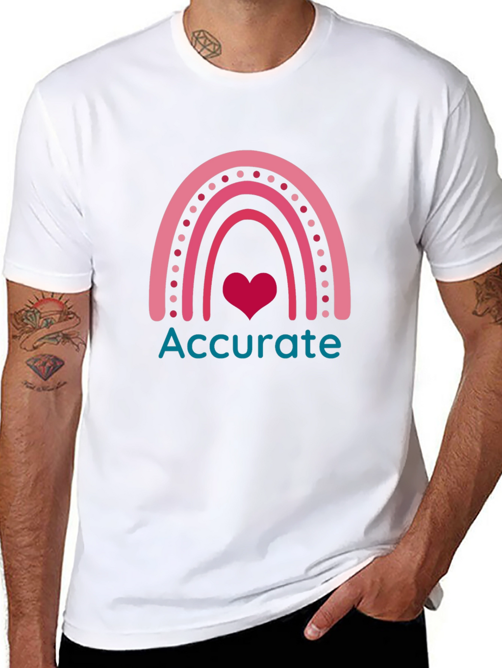 Accurate Rainbow Heart T-Shirt