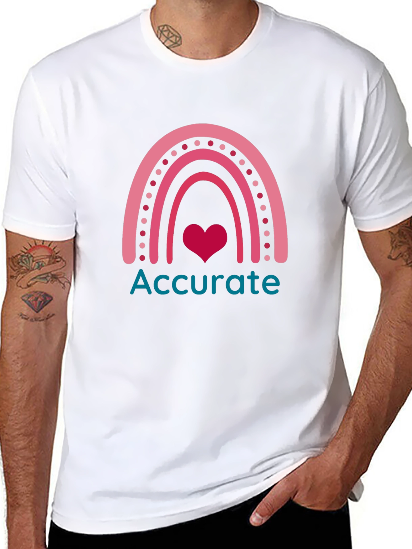 Accurate Rainbow Heart T-Shirt