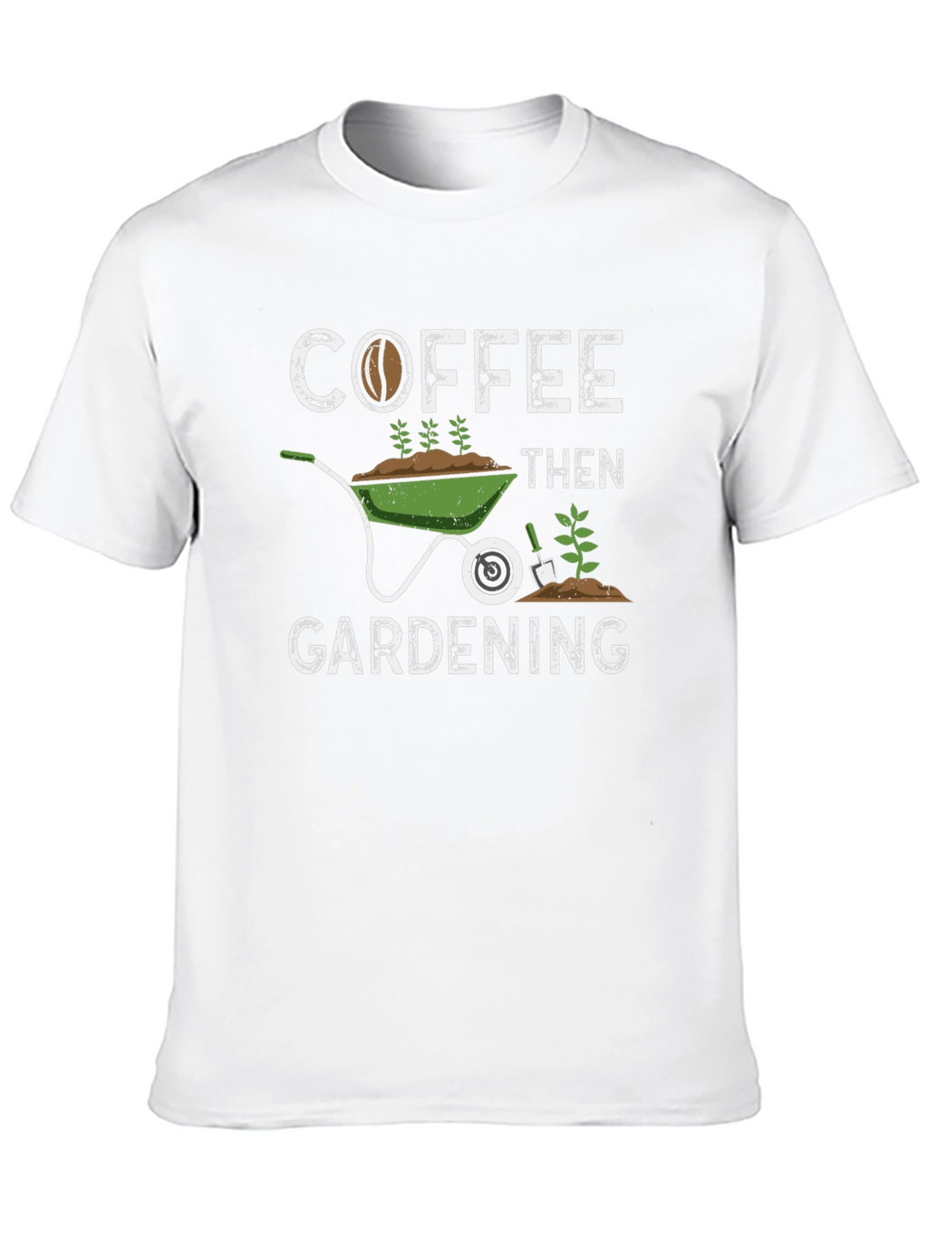 Coffee Then Gardening Black Graphic Tee