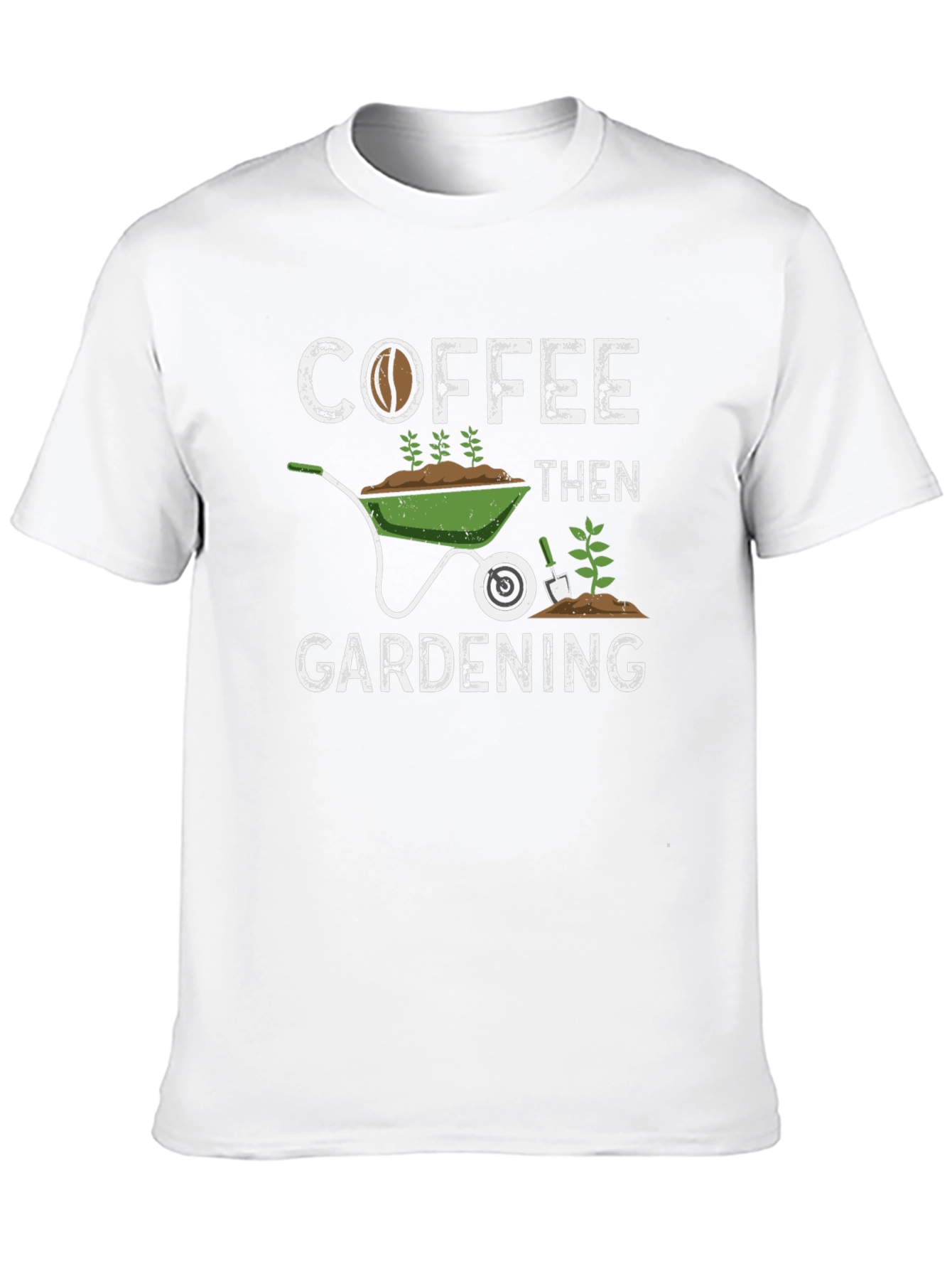 Coffee Then Gardening Black Graphic Tee