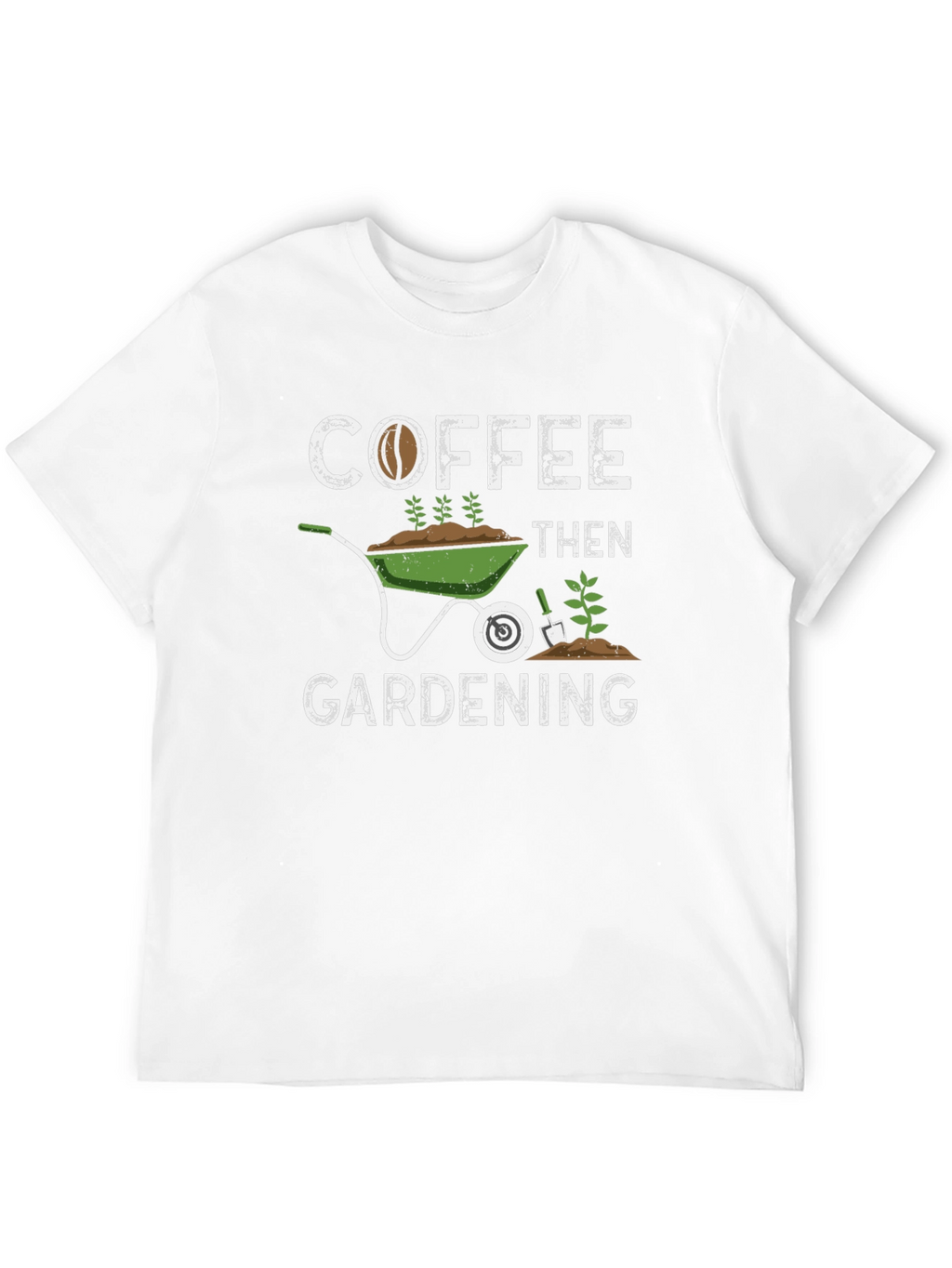 Coffee Then Gardening Black Graphic Tee