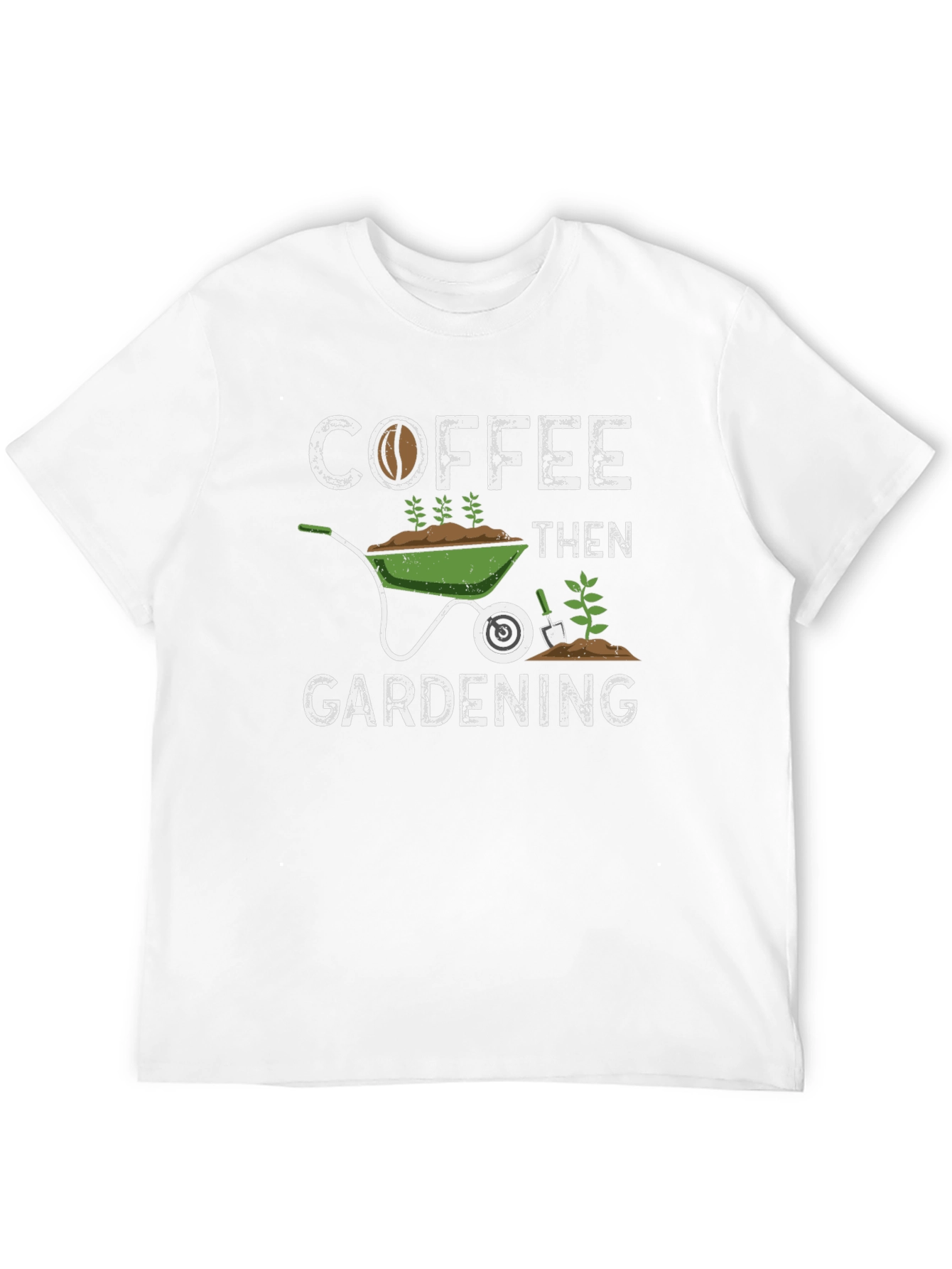 Coffee Then Gardening Black Graphic Tee