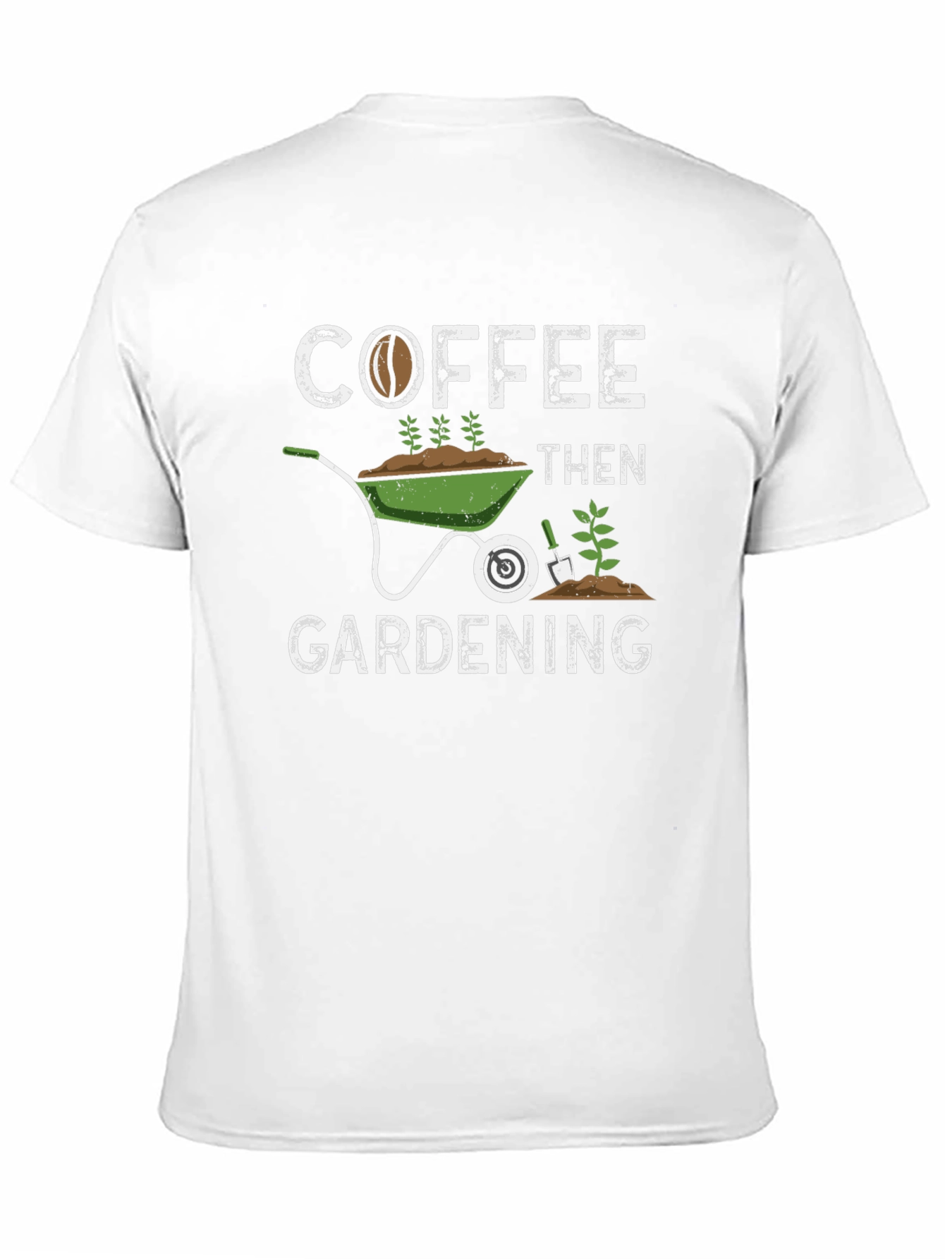 Coffee Then Gardening Black Graphic Tee