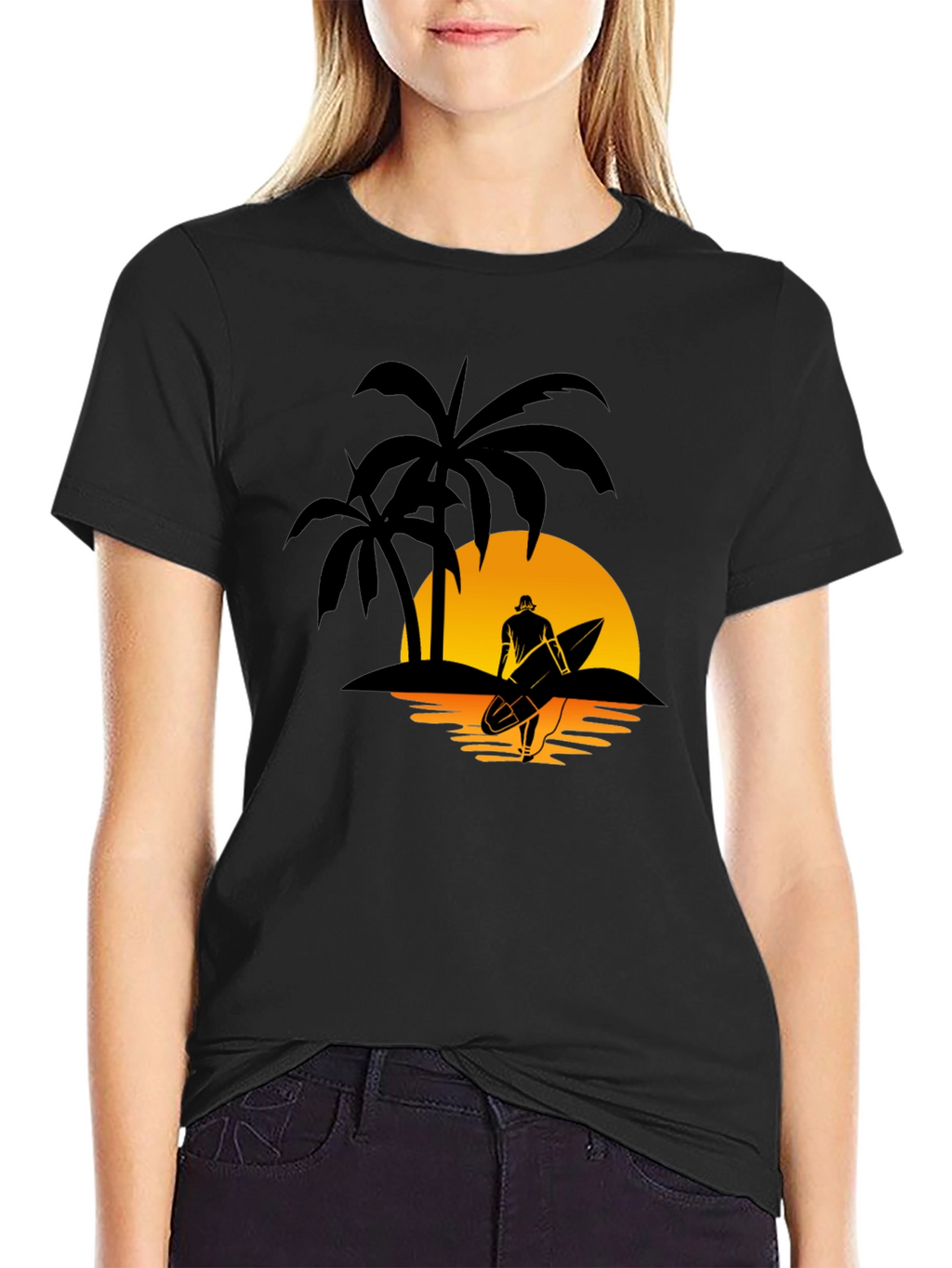 Sunset Beach Surfer T-Shirt