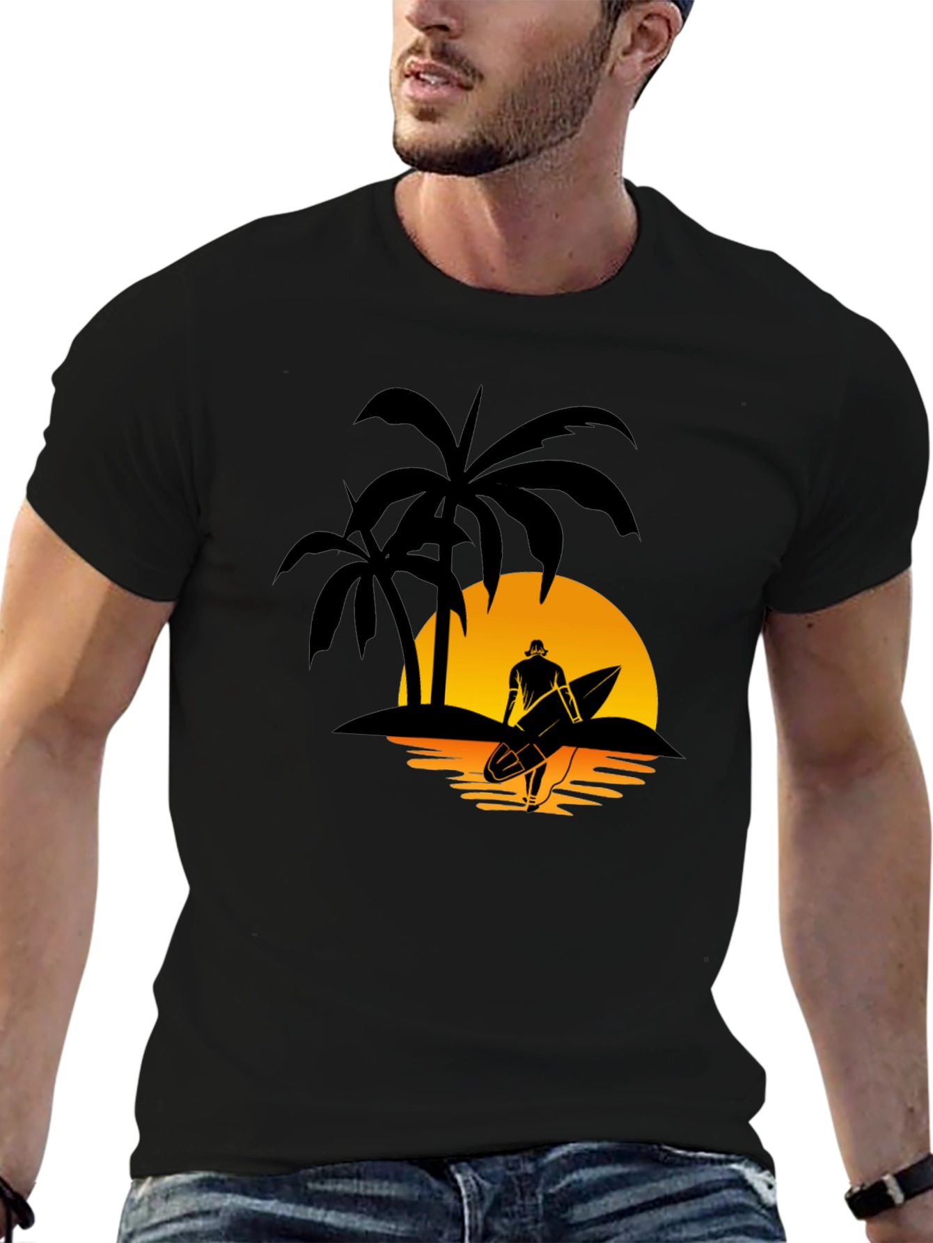 Sunset Beach Surfer T-Shirt