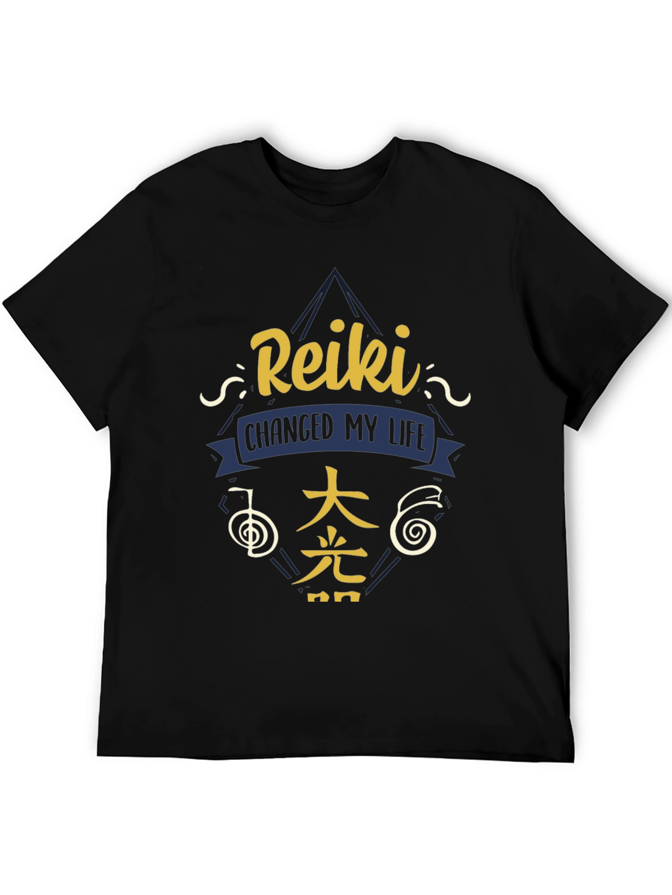 Reiki Changed My Life Graphic Tee - Black Cotton T-Shirt