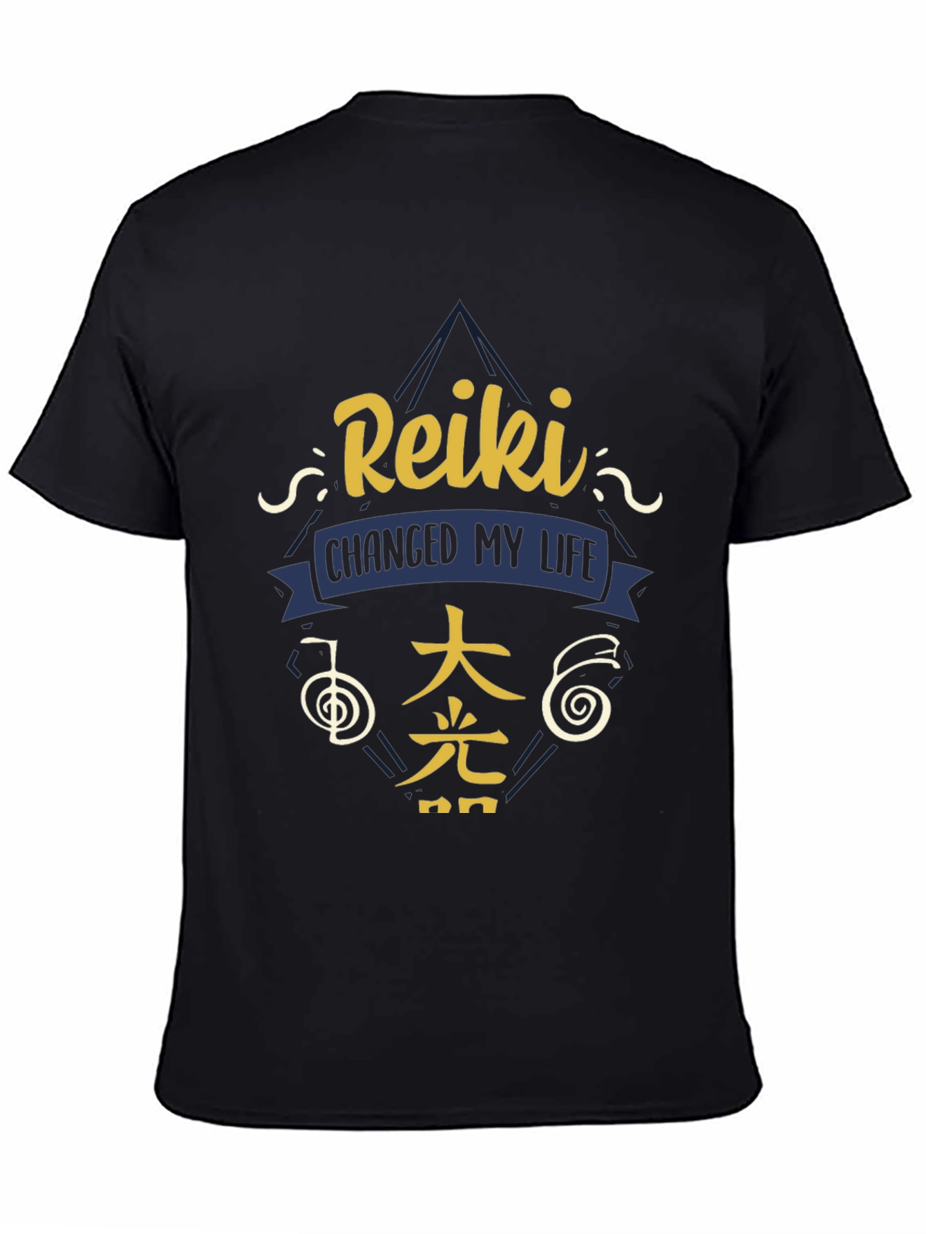 Reiki Changed My Life Graphic Tee - Black Cotton T-Shirt